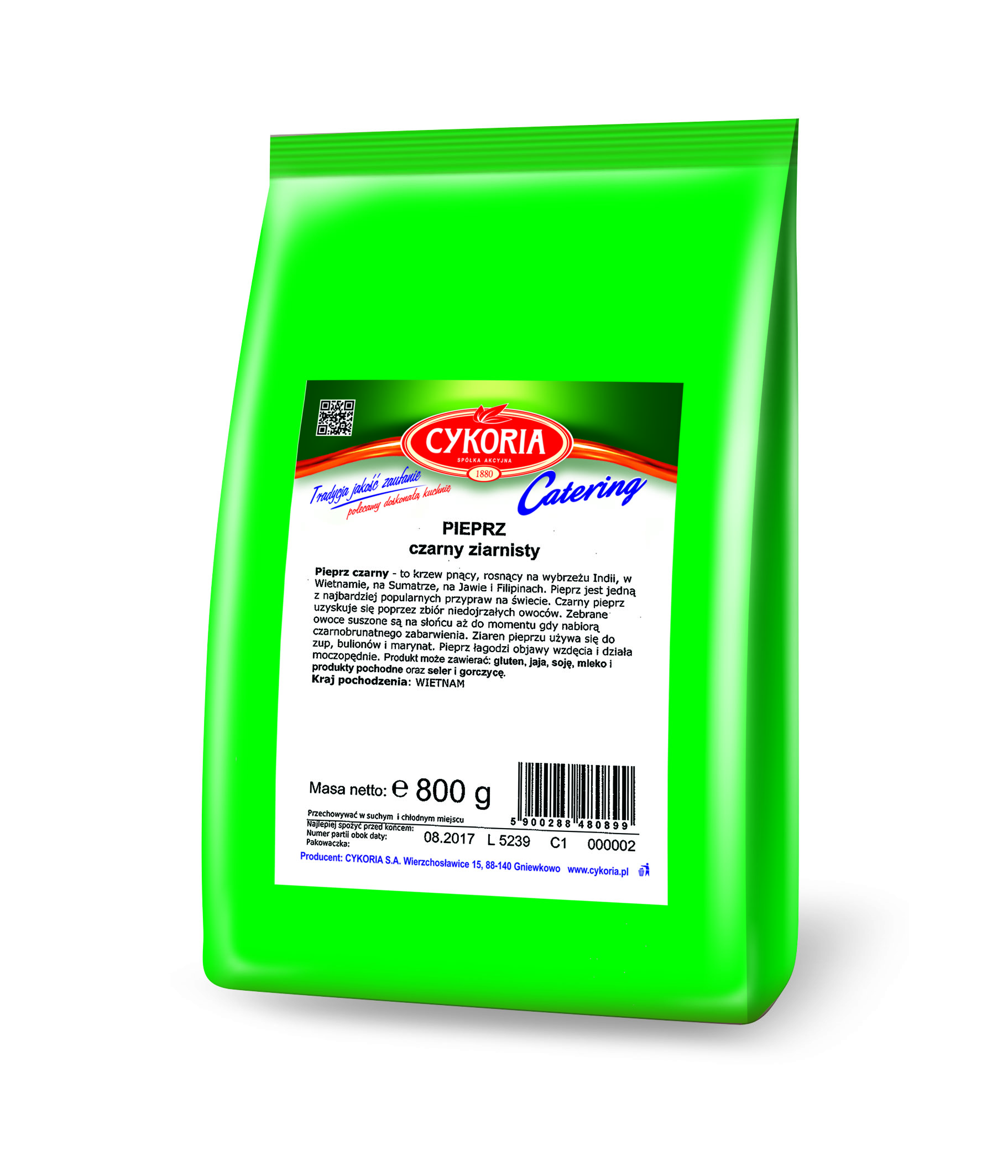 Pieprz Czarny Ziarnisty Cykoria 800G