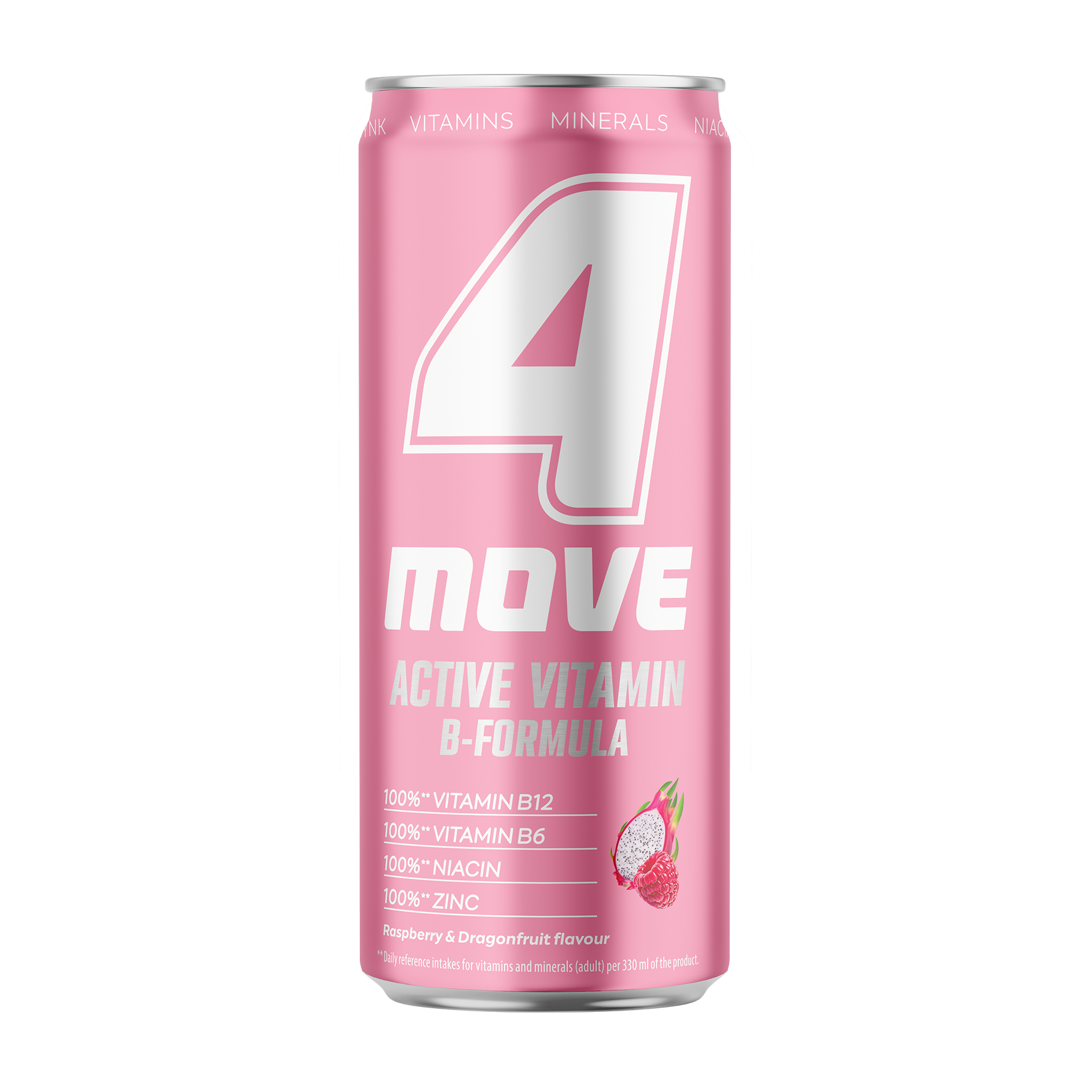 4Move Active Vitamin B- Formula Raspberry & Dragonfruit Flavour 330 Ml