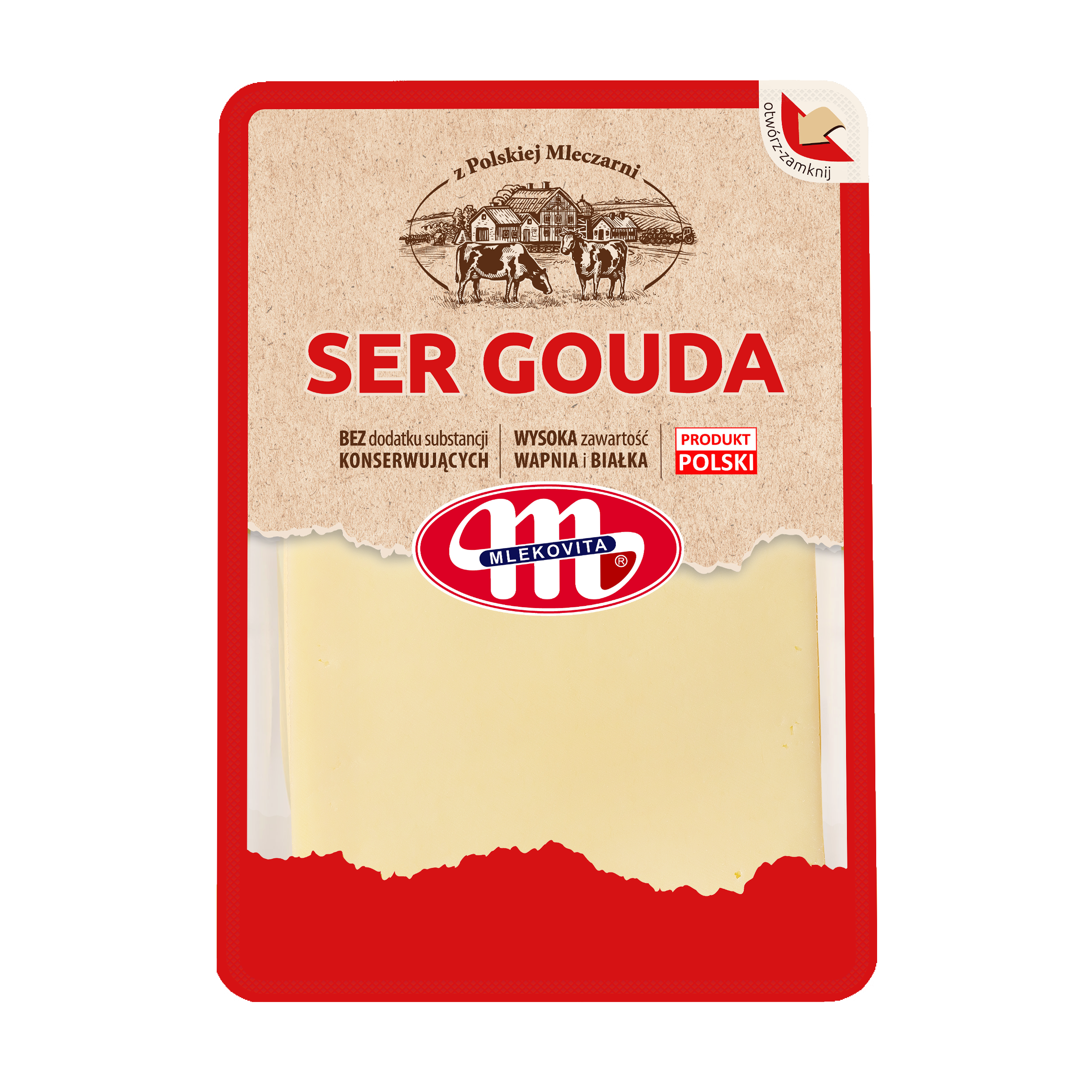Mlekovita Ser Gouda Plastry 150G