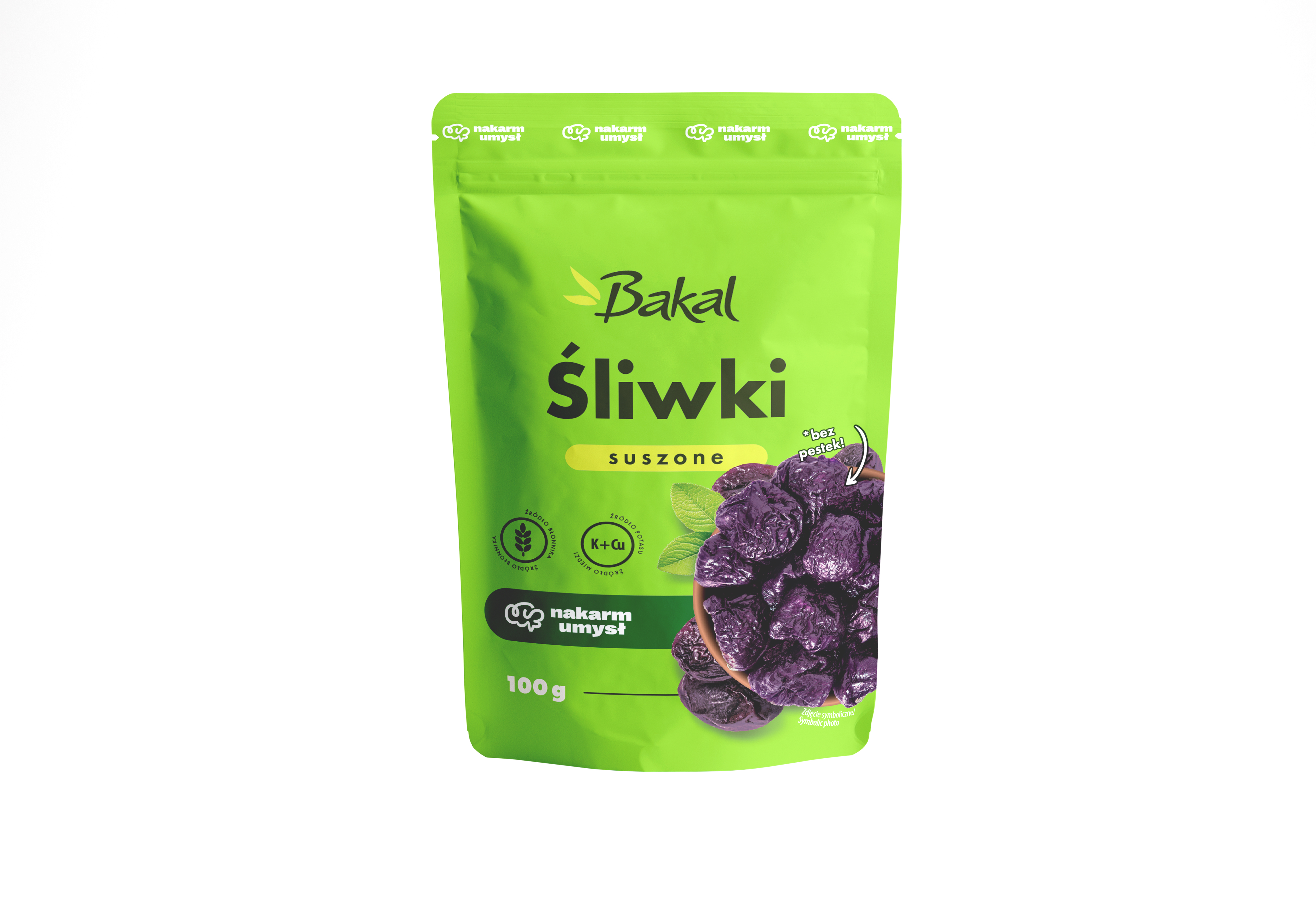 Bakal Śliwki Suszone 100G Nakarm Umysł