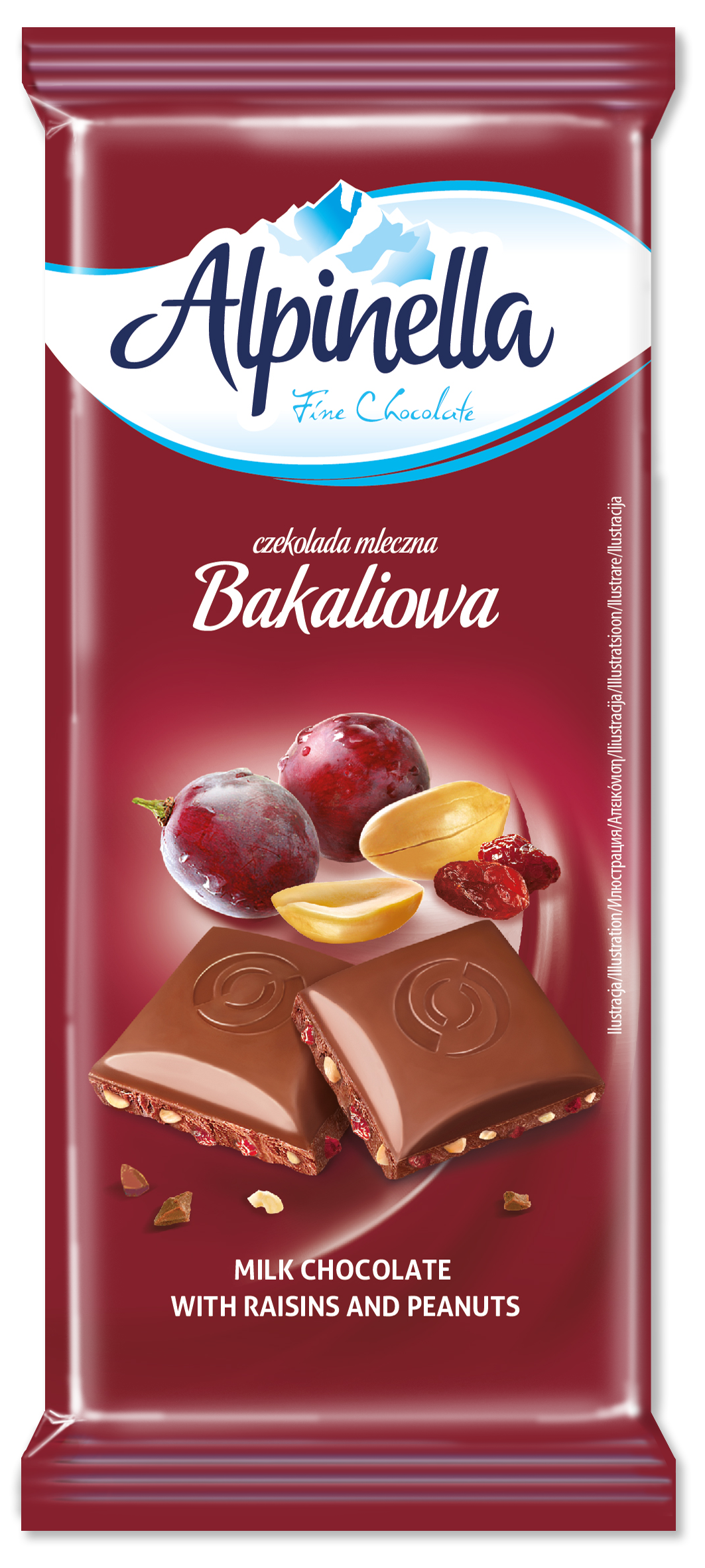 Alpinella Czekolada Mleczna Z Rodzynkami I Orzeszkami Arachidowymi 90 G