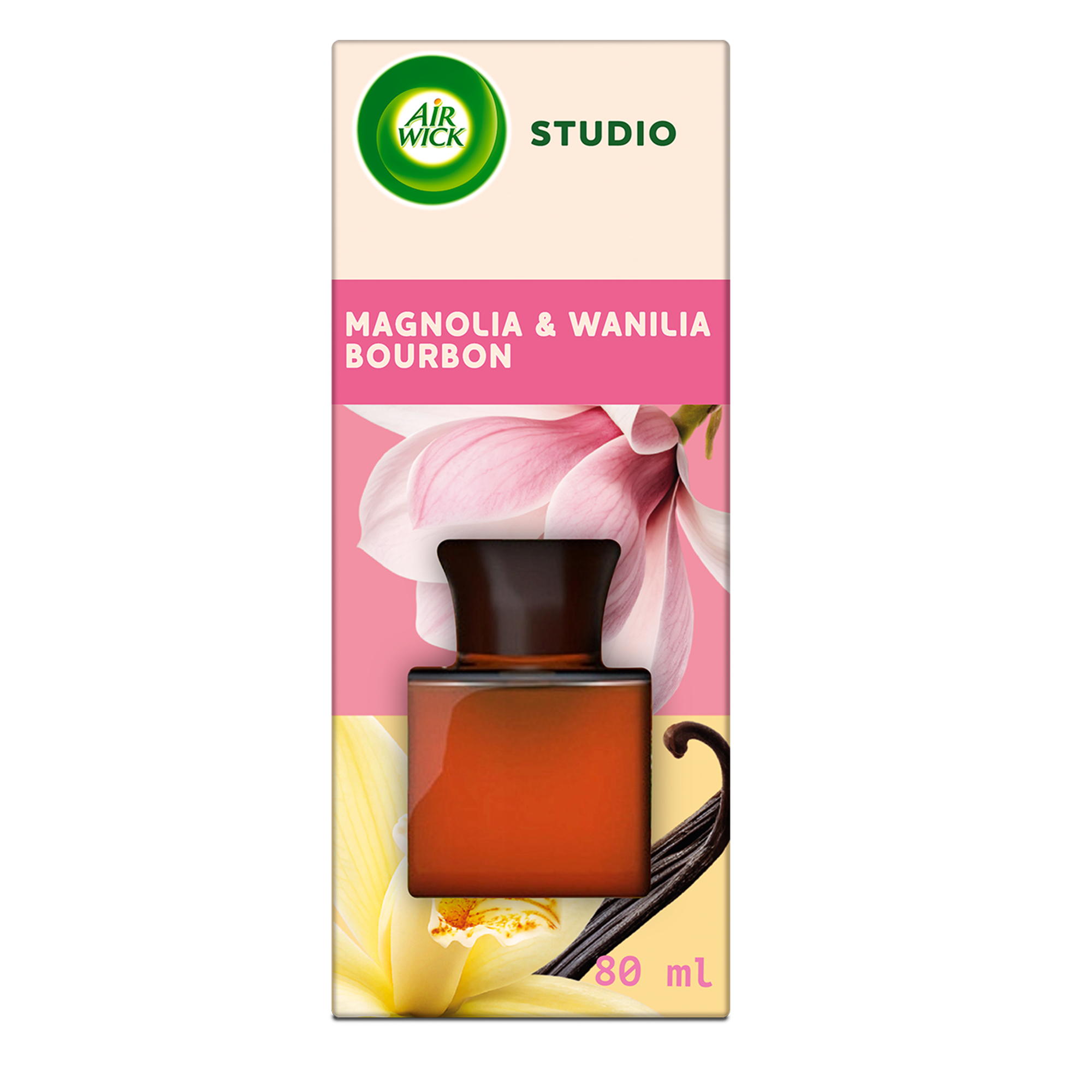 Air Wick Patyczki Zapachowe Studio Magnolia & Wanilia Bourbon/ Magnolia & Bourbon Vanilia 80 Ml