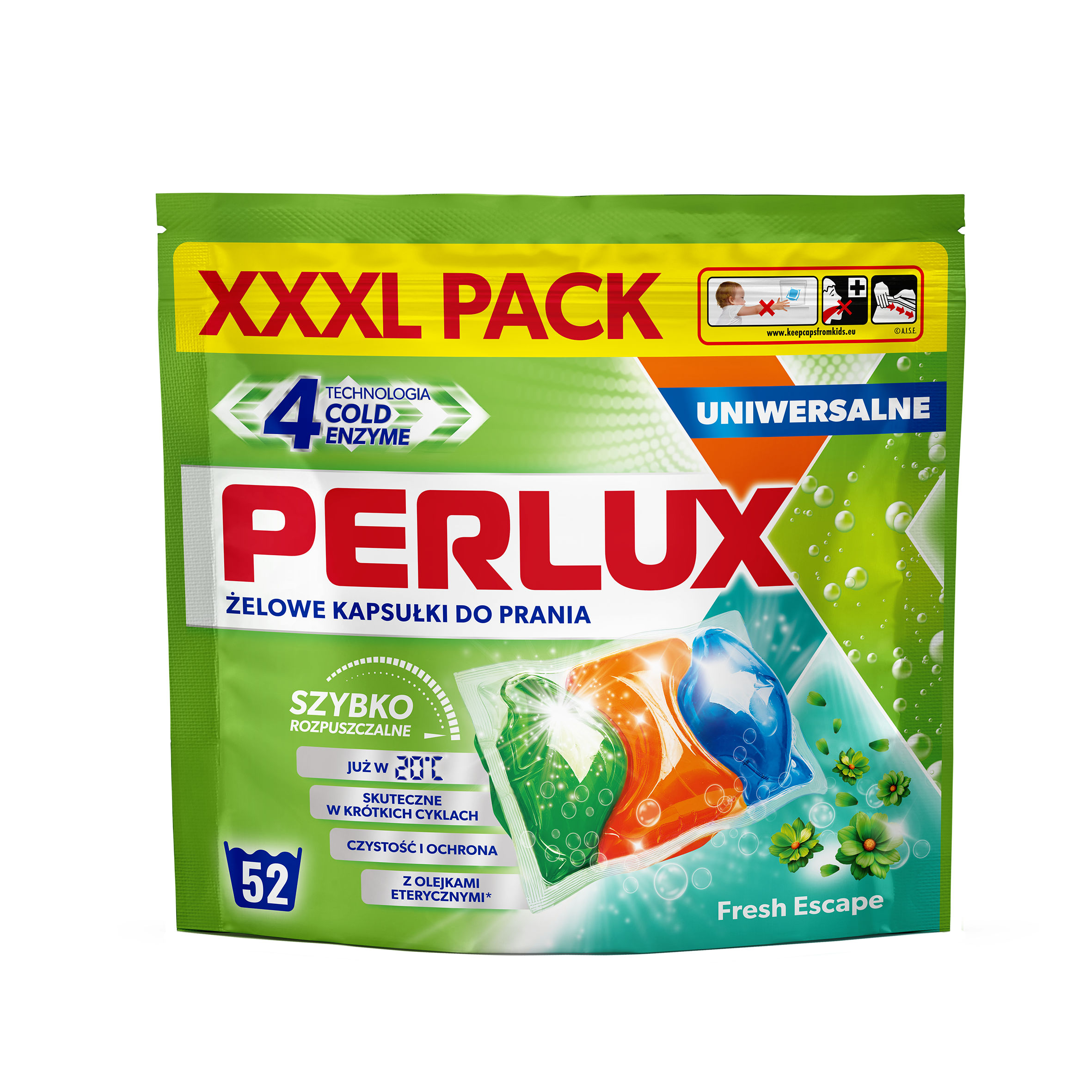 Perlux Żelowe Kapsułki Do Prania Uniwersalne Xxxl 52 Szt