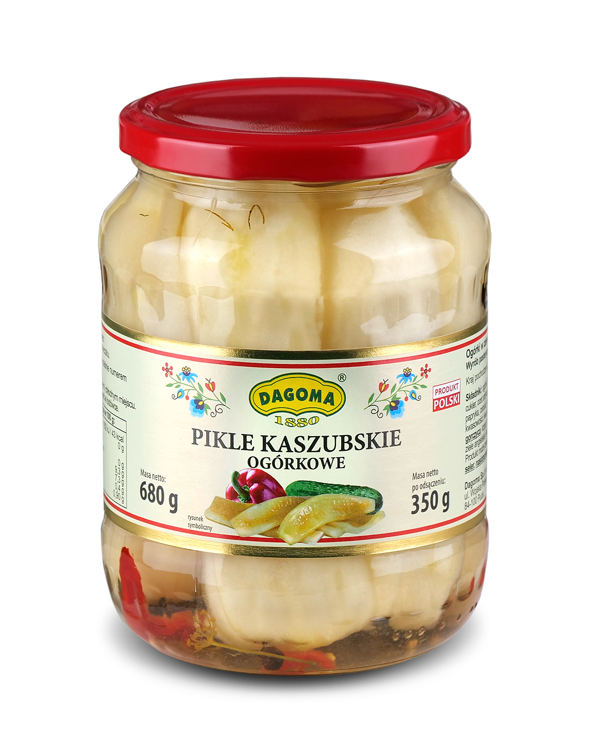 Dagoma Pikle Kaszubskie Ogórkowe 680G/350G