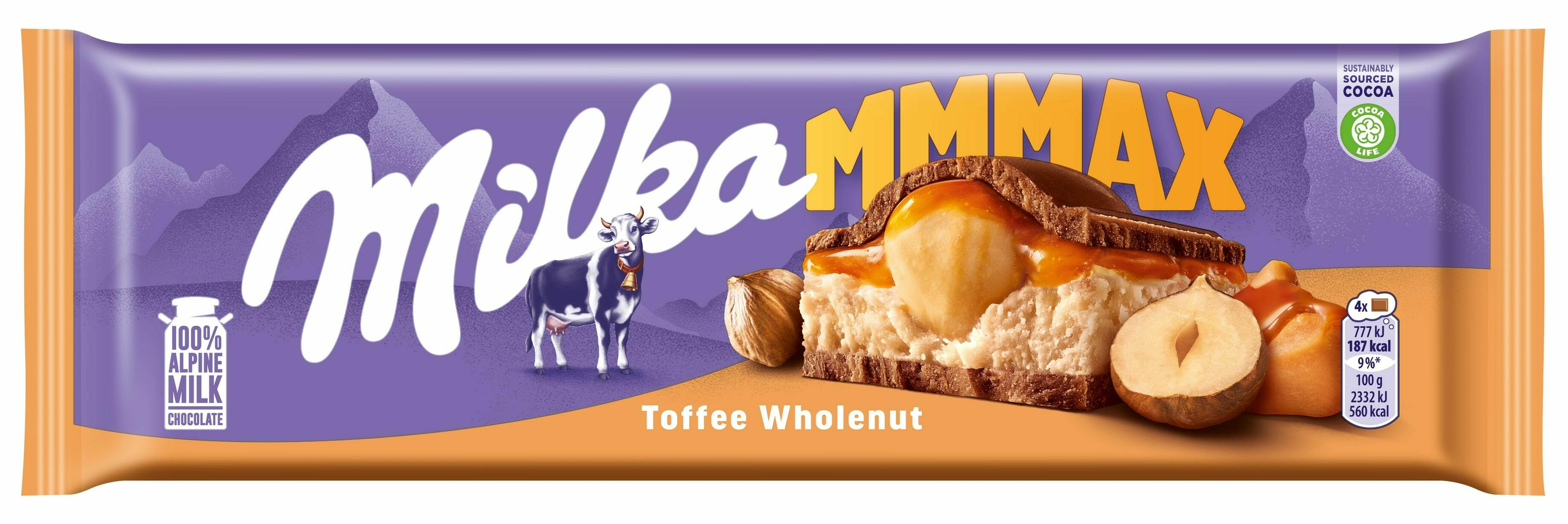 Milka Czekolada Mleczna Toffee Wholenut 300G