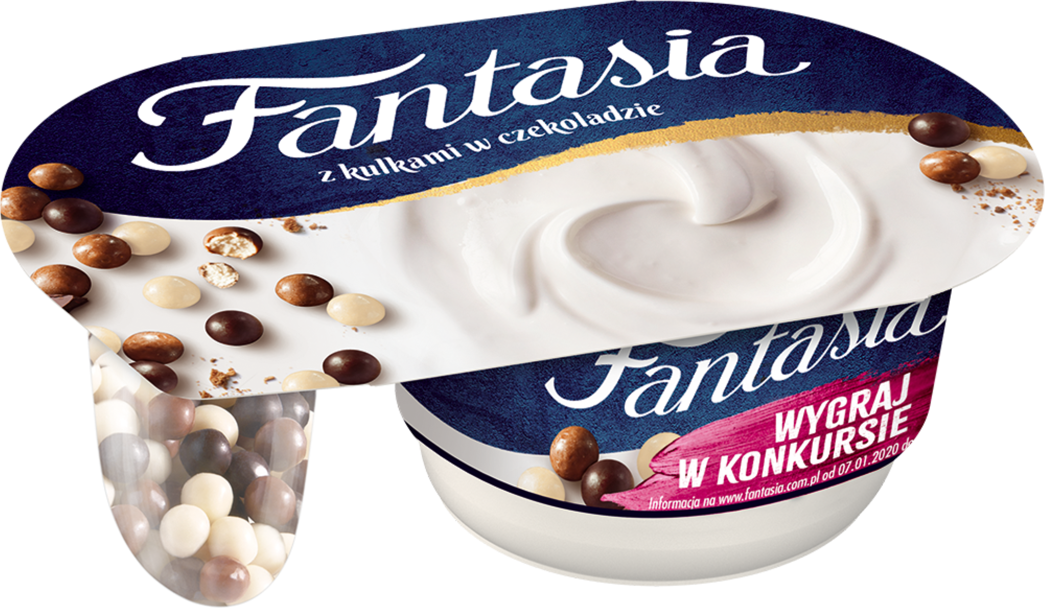 Danone Fantasia Jogurt Kremowy Z Kulkami W Czekoladzie 100 G