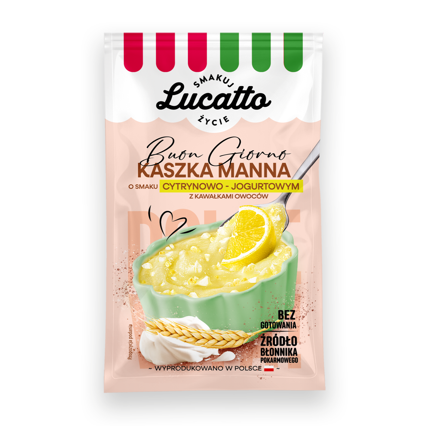 Kasza Manna Jogurt Cytryna Lucatto 48G