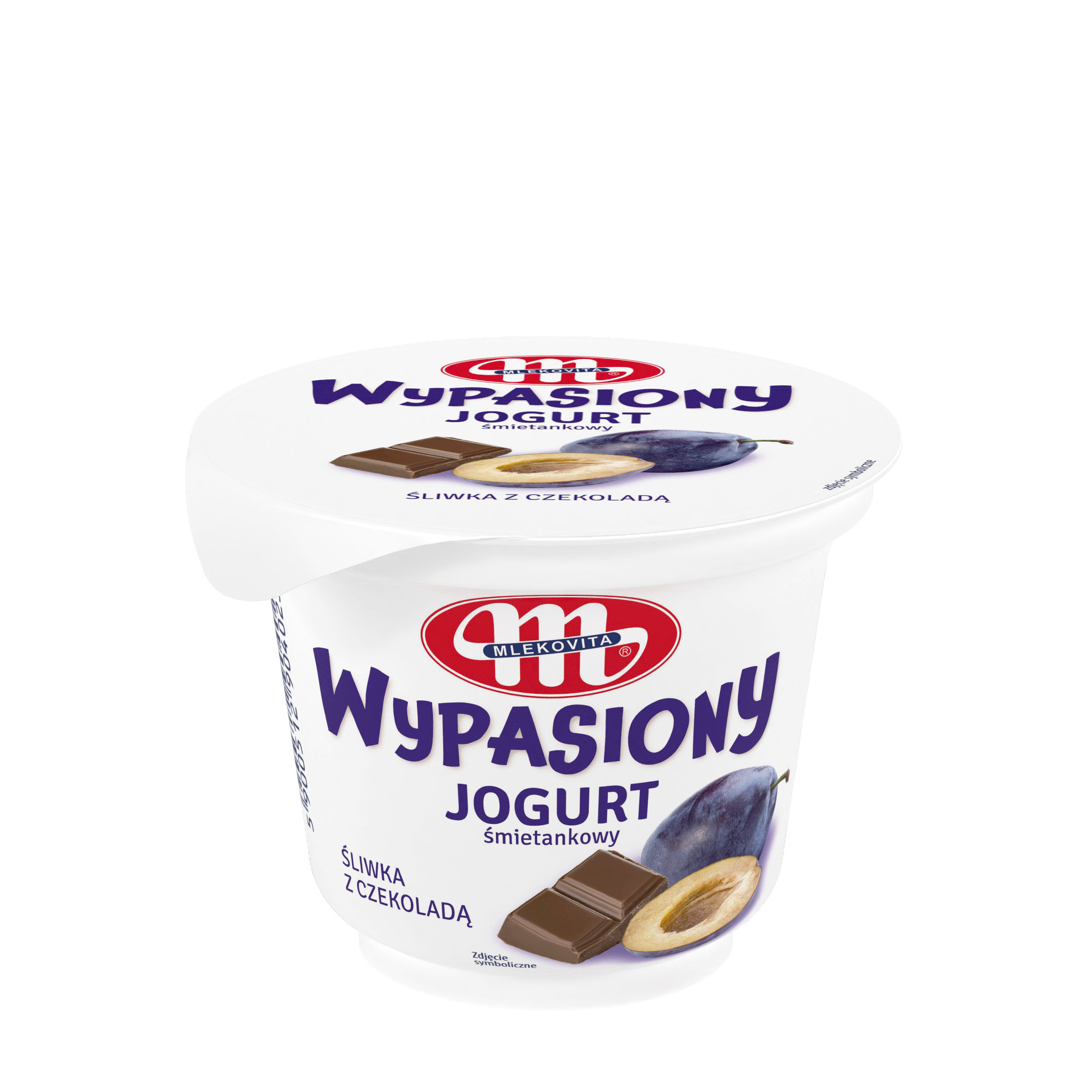 Mlekovita Wypasiony Jogurt Śmietankowy Śliwka Z Czekoladą 200G
