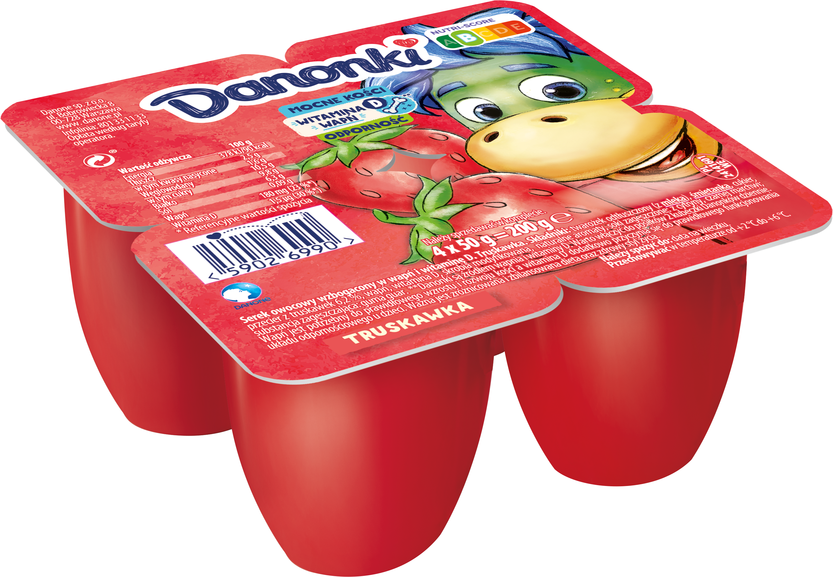 Danone Danonki Truskawka 4X50G
