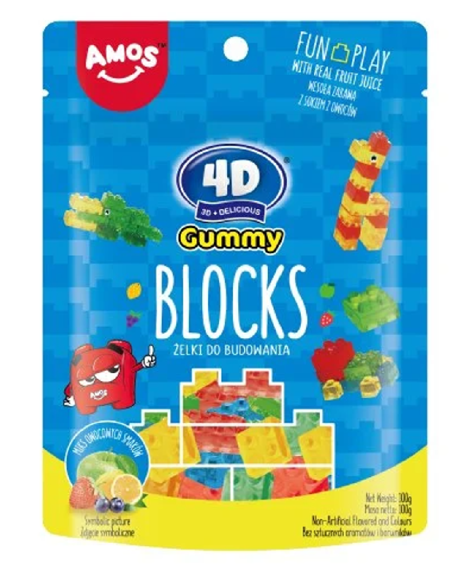 Amos 4D Blocks Żelki Do Budowania 100 G