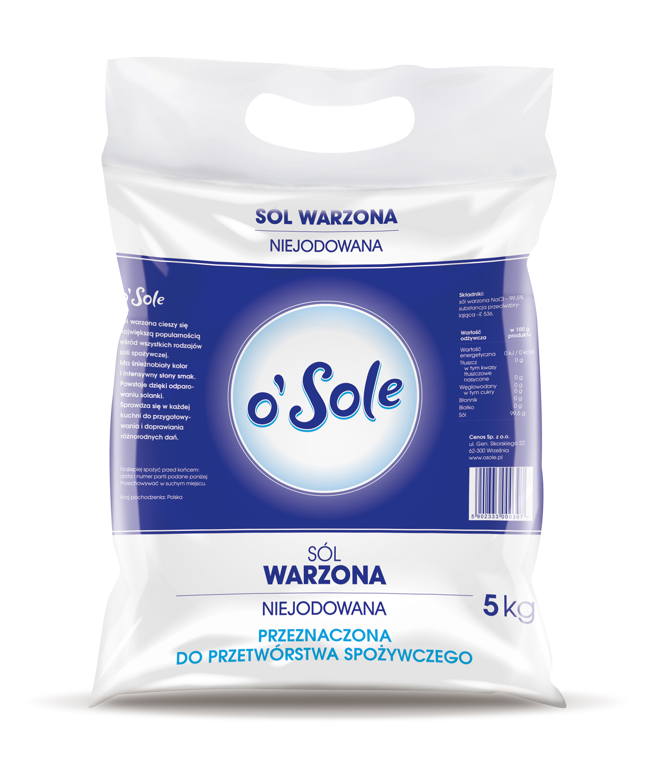 Sól Warzona Do Przetwórstwa Spożywczego 5 Kg O'Sole