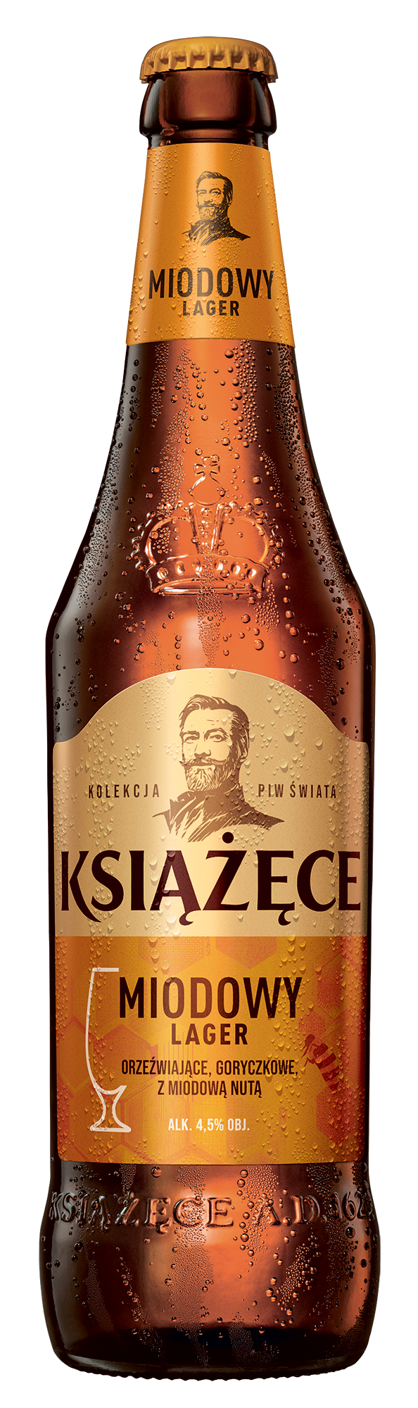 Piwo Książęce Miodowy Lager Butelka 500Ml