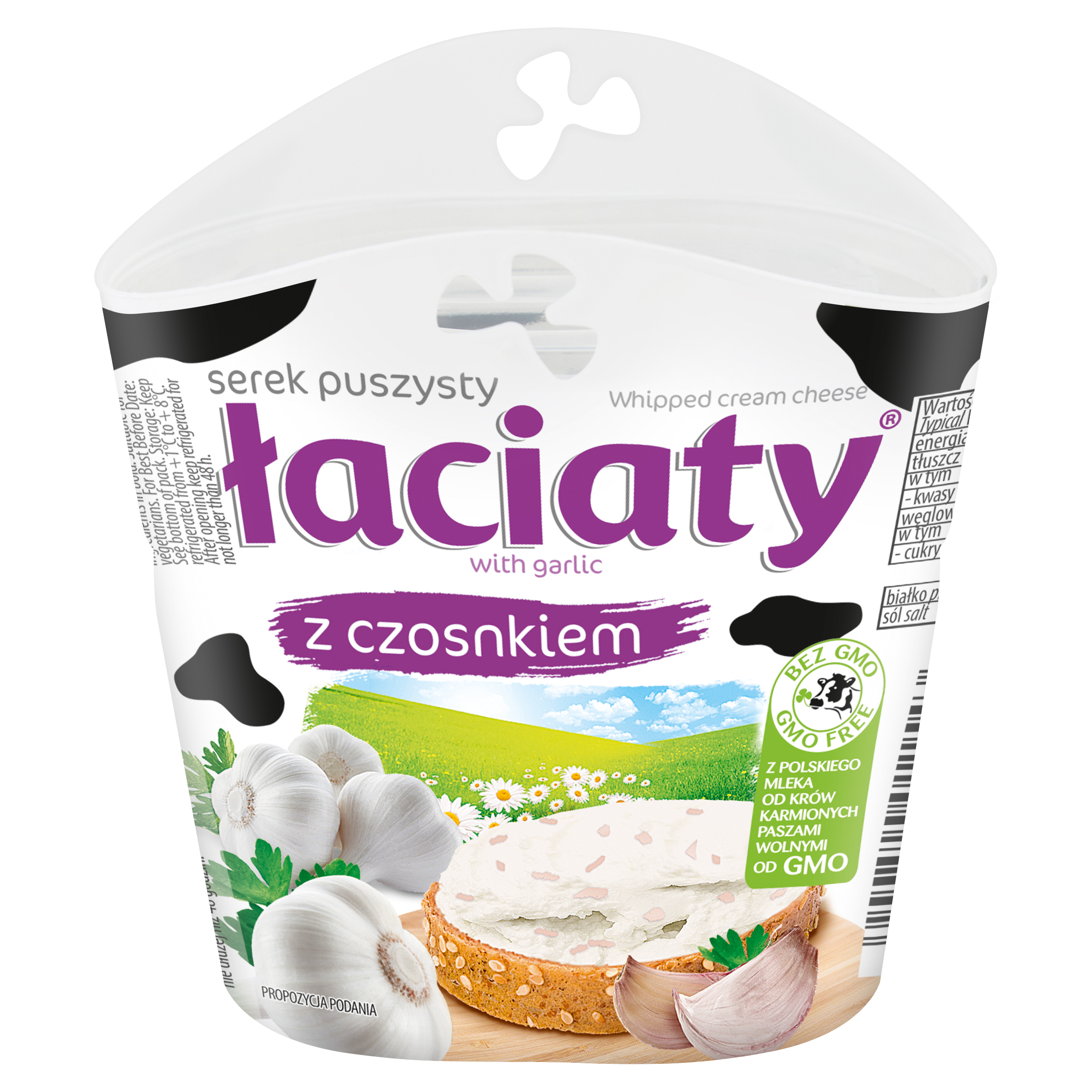 Serek Puszysty Łaciaty Z Czosnkiem 150G