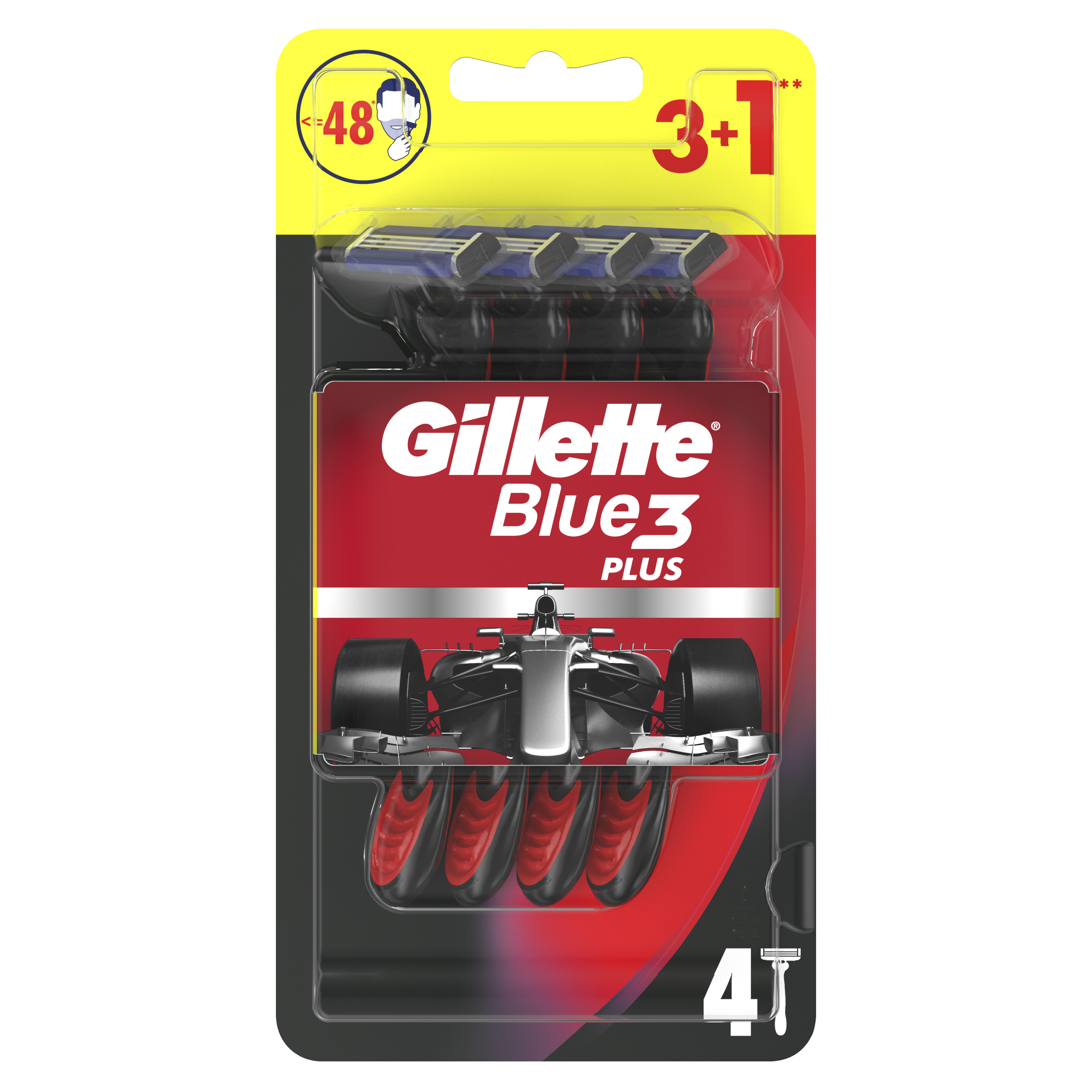 Gillette Blue3 Plus Comfort, Maszynki Jednorazowe Dla Mężczyzn, 4 Sztuki