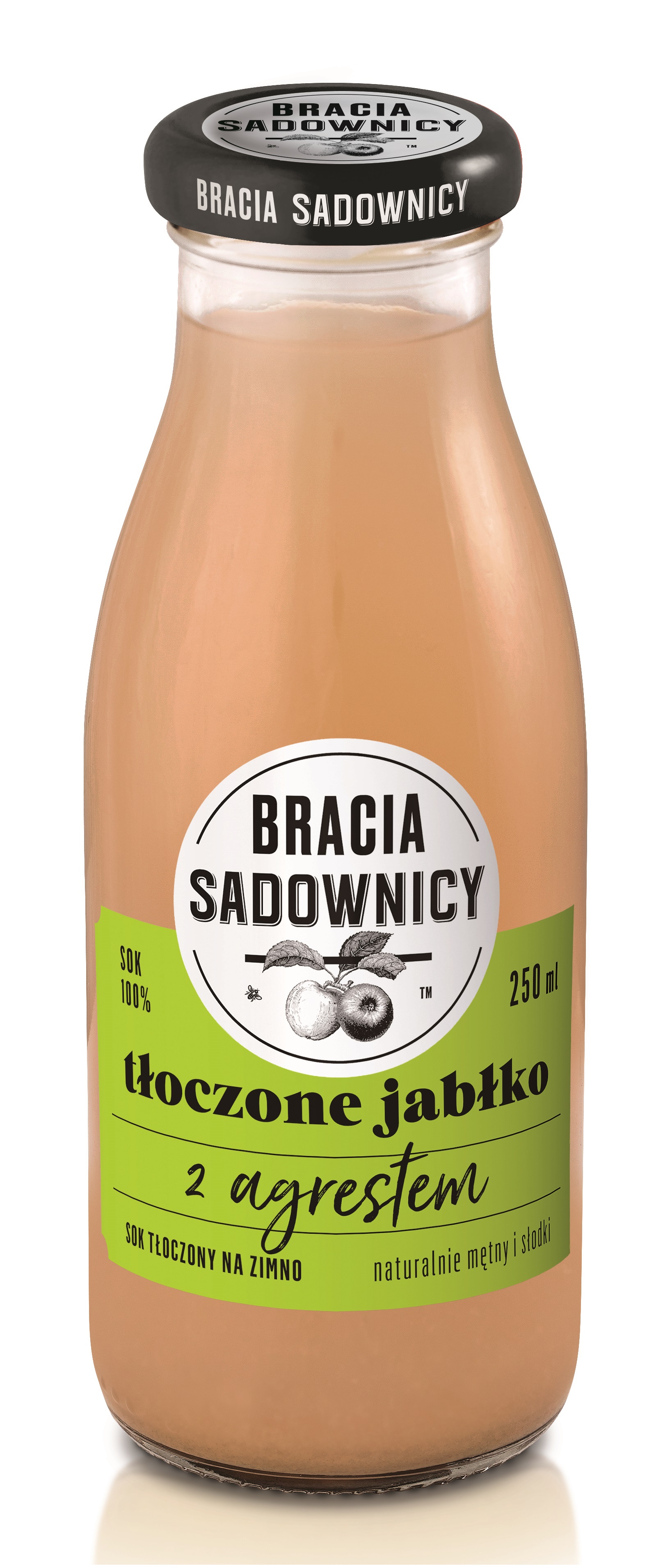 Bracia Sadownicy Sok Tłoczony 250 Ml Jabłko-Agrest