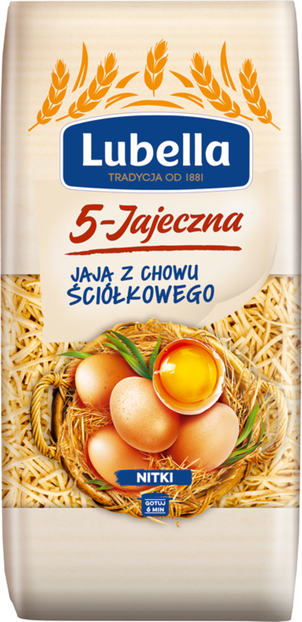 Lubella Jajeczna 5 Jaj Makaron Nitki 250 G