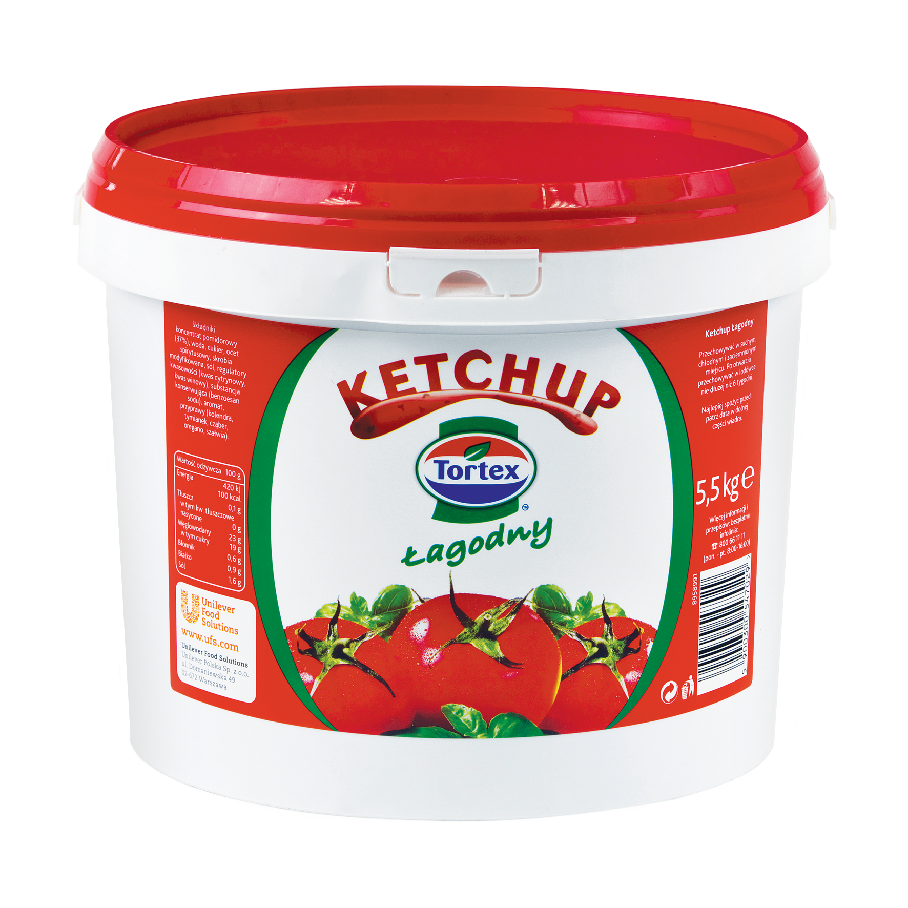 Ketchup Tortex Łagodny 5,5Kg