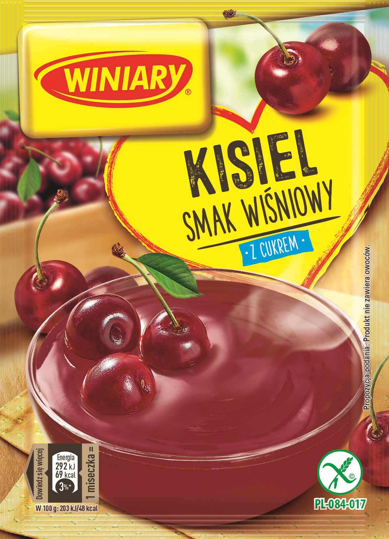 Winiary Kisiel Z Cukrem Smak Wiśniowy 77G