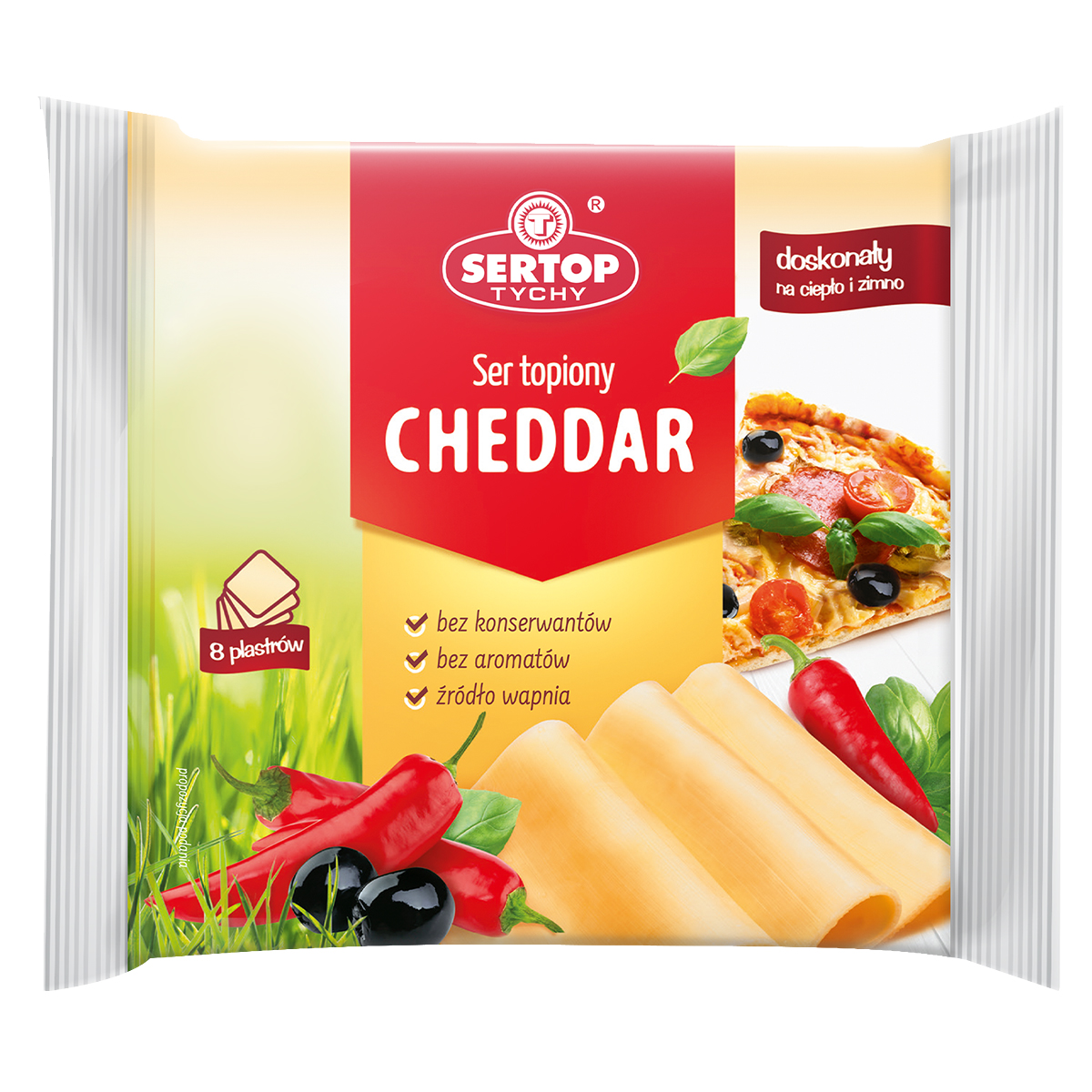 Ser Topiony Cheddar Plastry 130 G Sertop