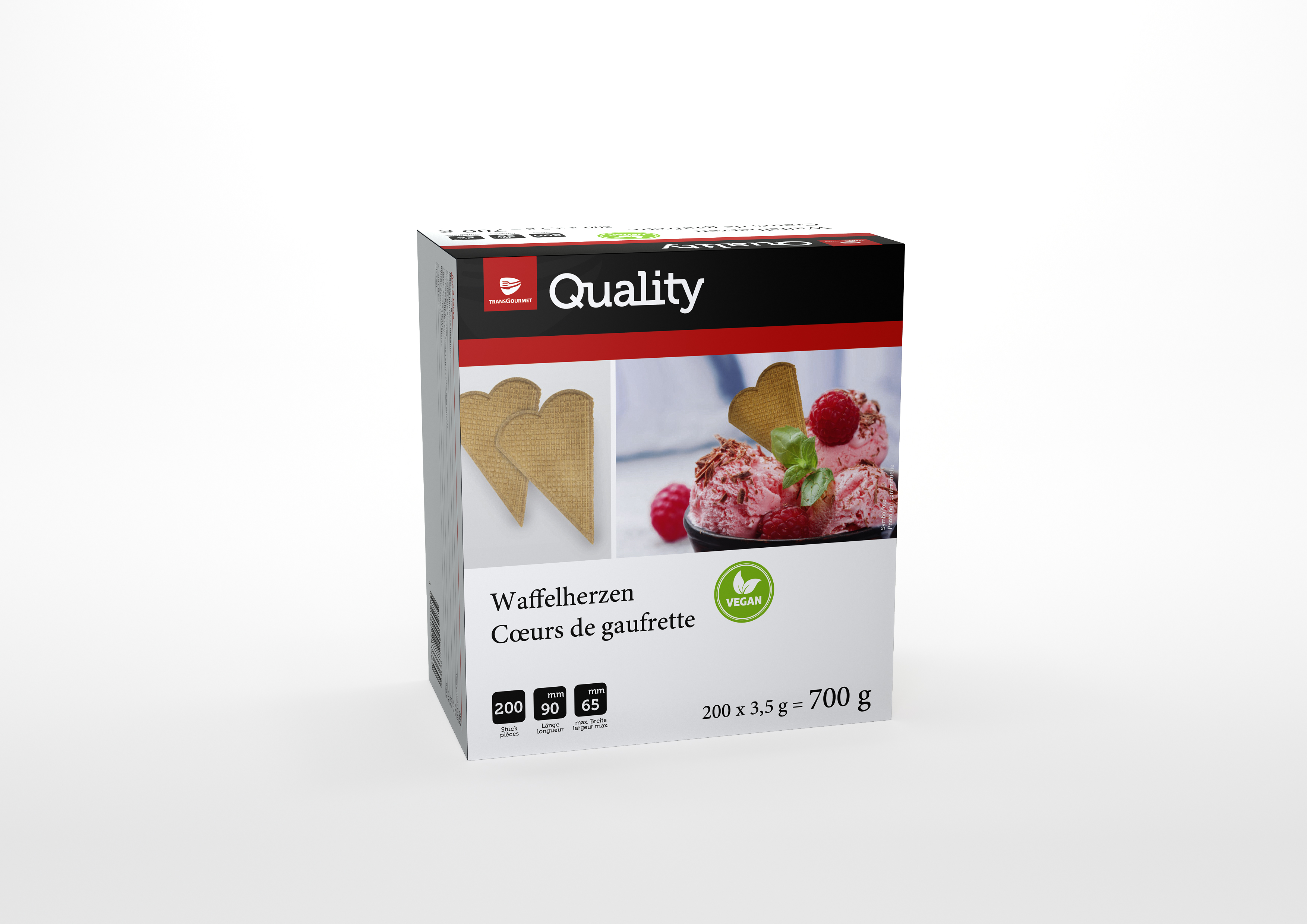 Tgq Wafle W Kształcie Serca 700 G