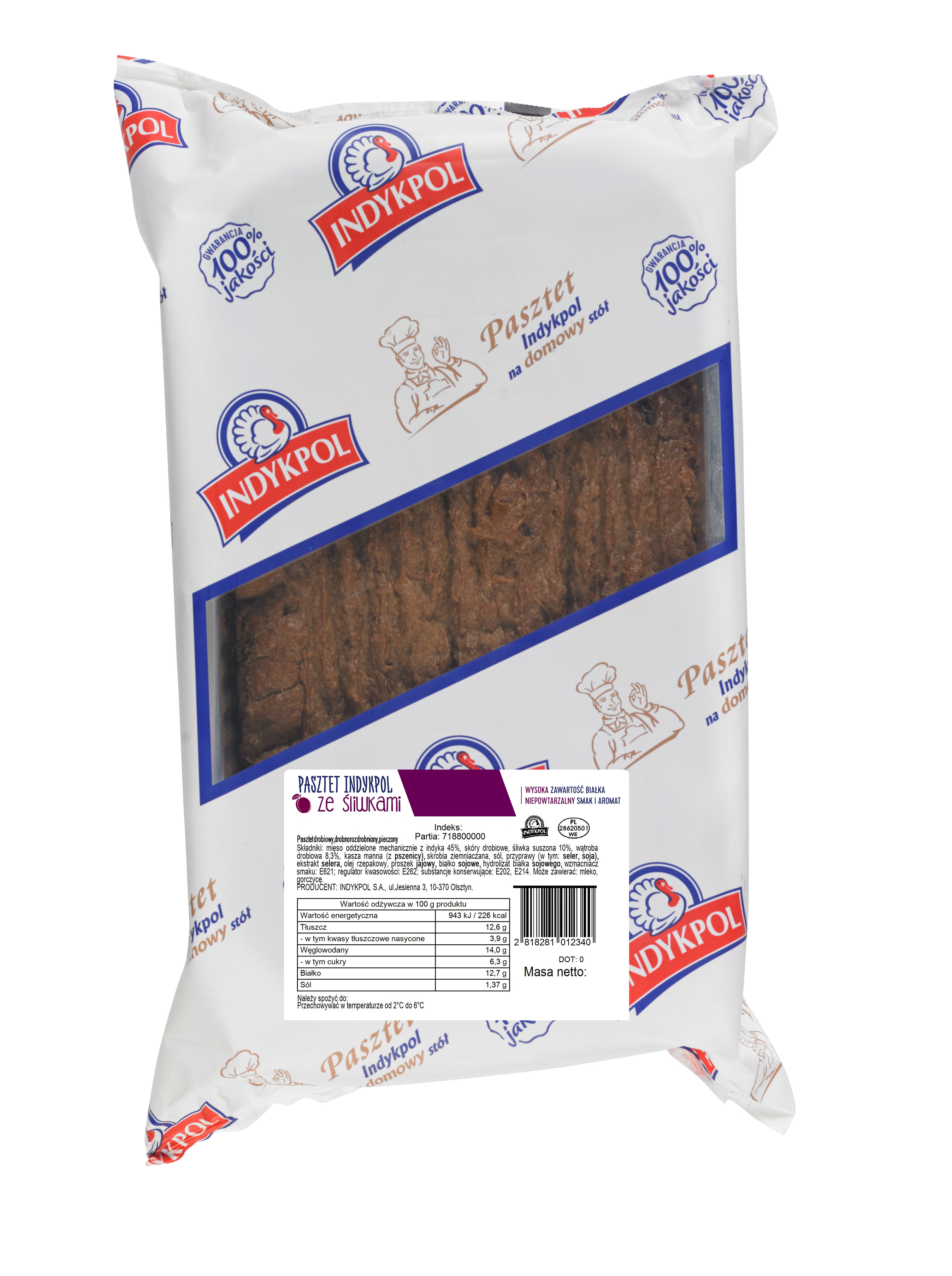 Pasztet Ze Śliwkami Ok.2 Kg Indykpol