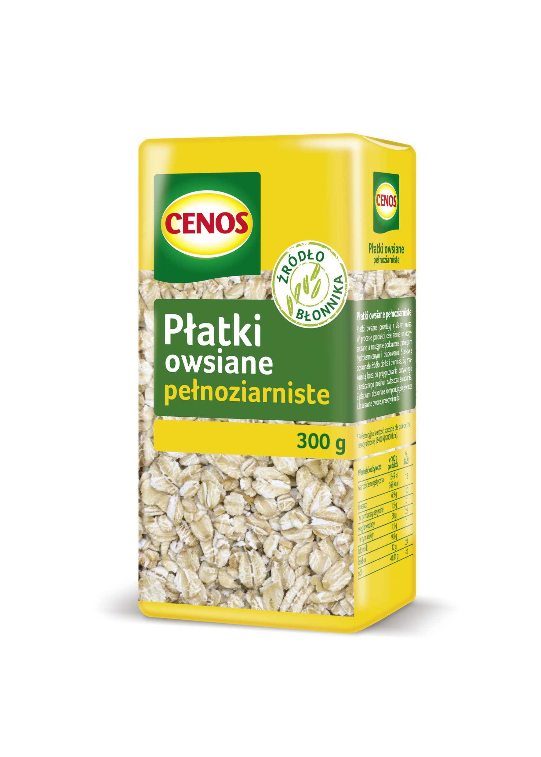 Cenos Płatki Owsiane Pełnoziarniste 300 G