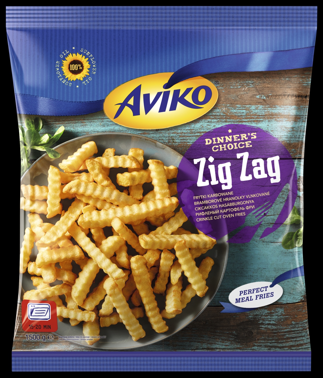 Aviko Frytki Karbowane Zig Zag 1500G