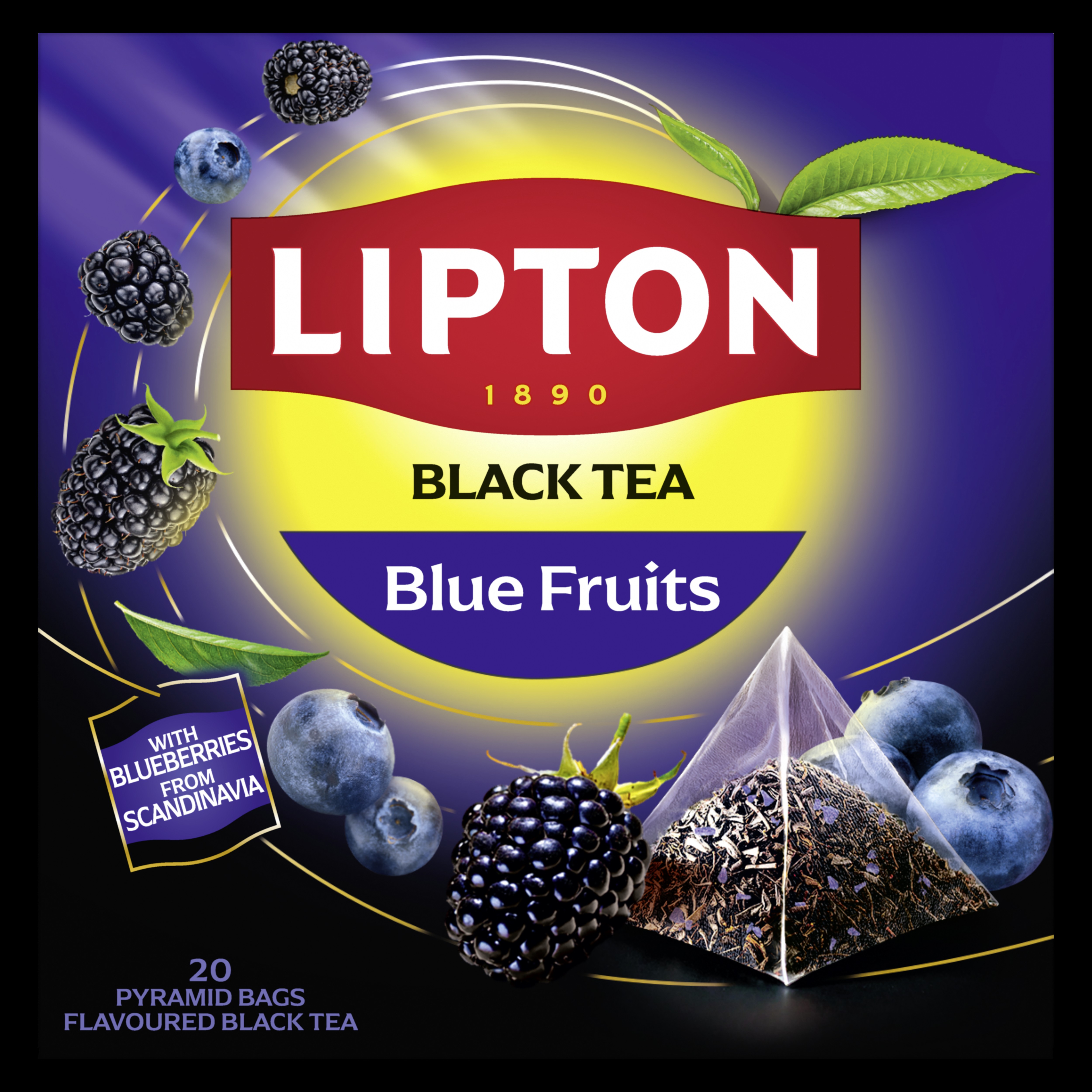 Lipton Herbata Czarna Niebieskie Owoce 20 Tb