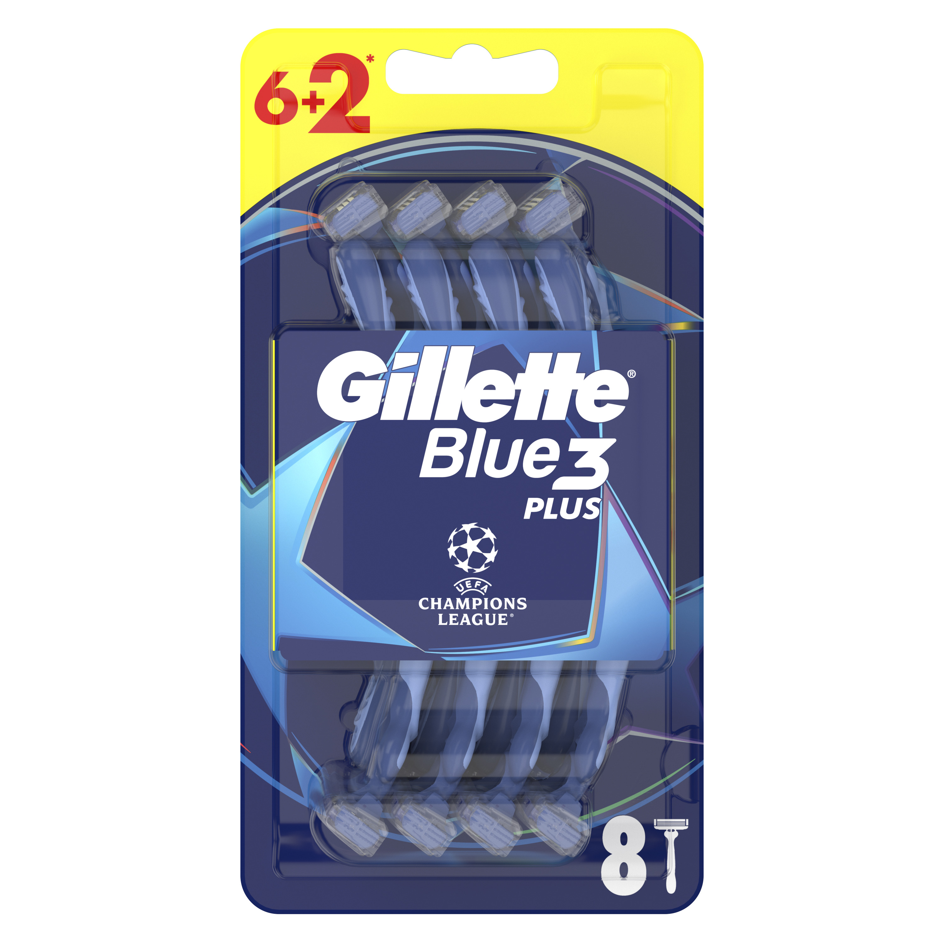 Gillette Blue3 Plus Comfort, Maszynki Jednorazowe Dla Mężczyzn, 6+2 Sztuk