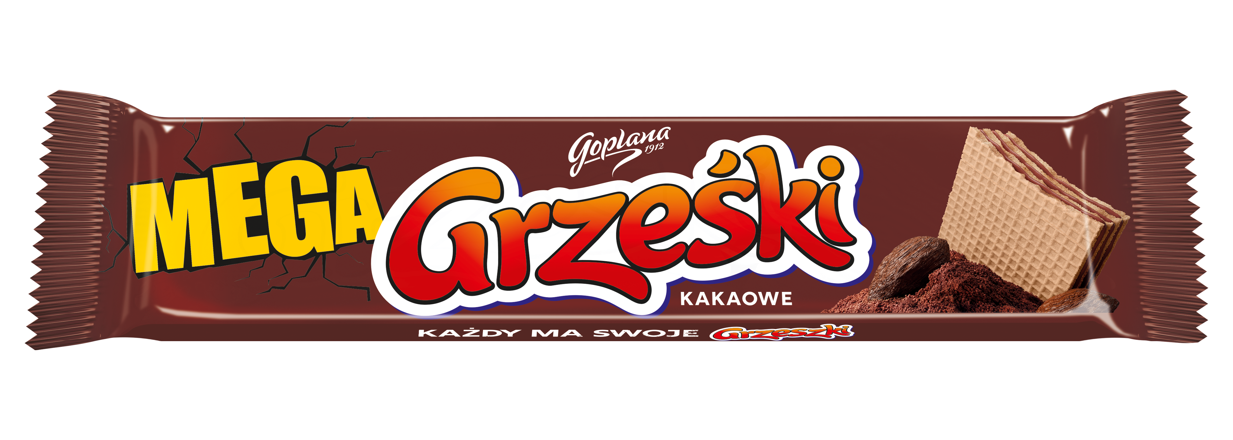 Grześki Mega Kakaowe Wafel Przekładany Kremem Kakaowym 34G