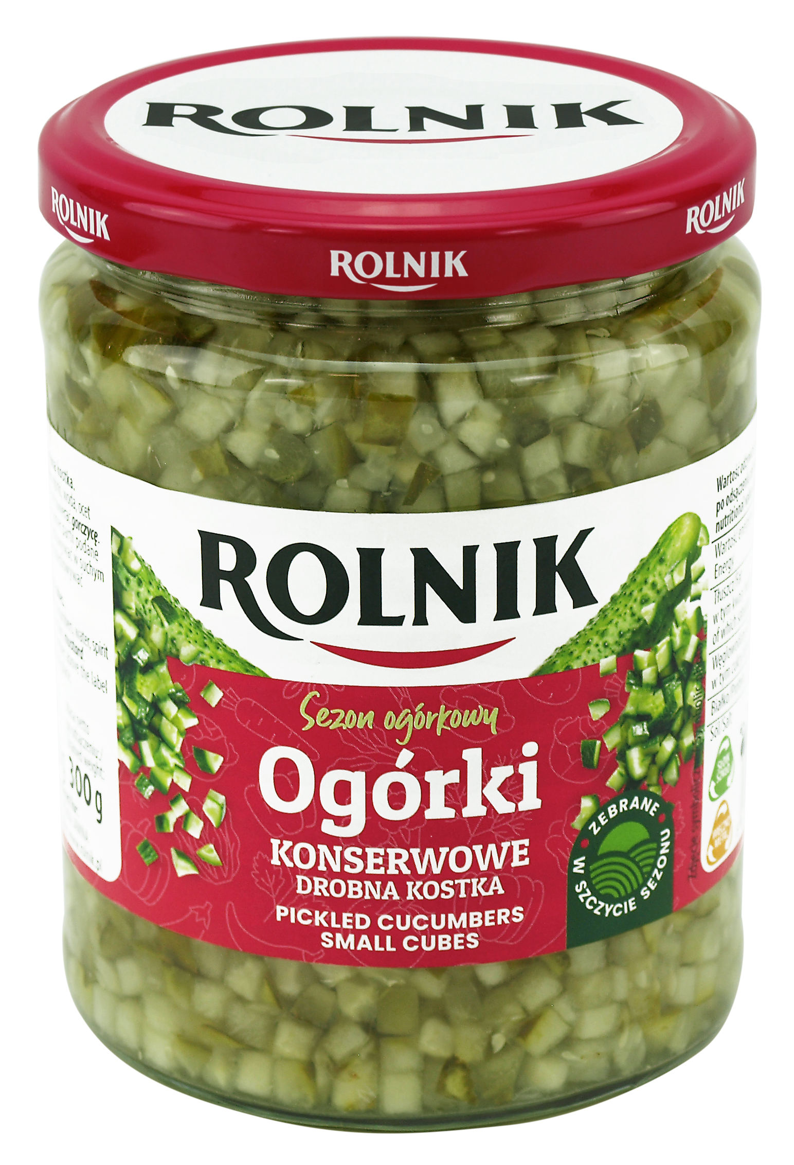 Rolnik Ogórki Konserwowe Drobna Kostka 500 G