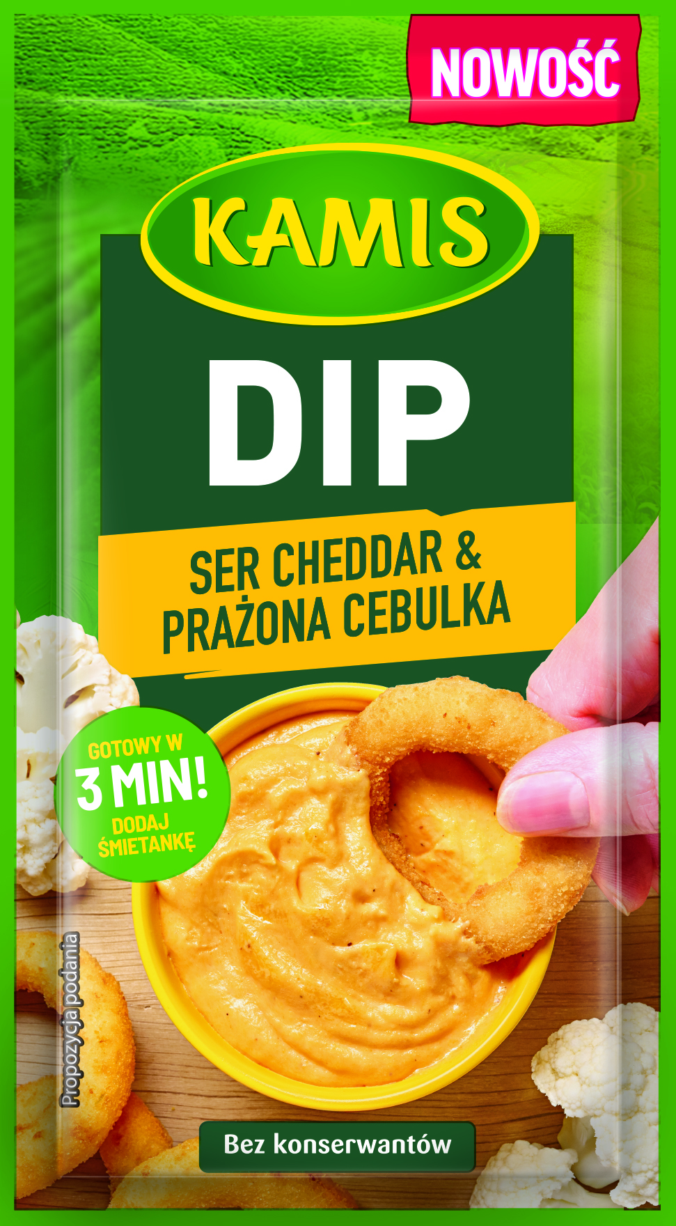 Kamis Dip Ser Cheddar & Prażona Cebulka 20 G