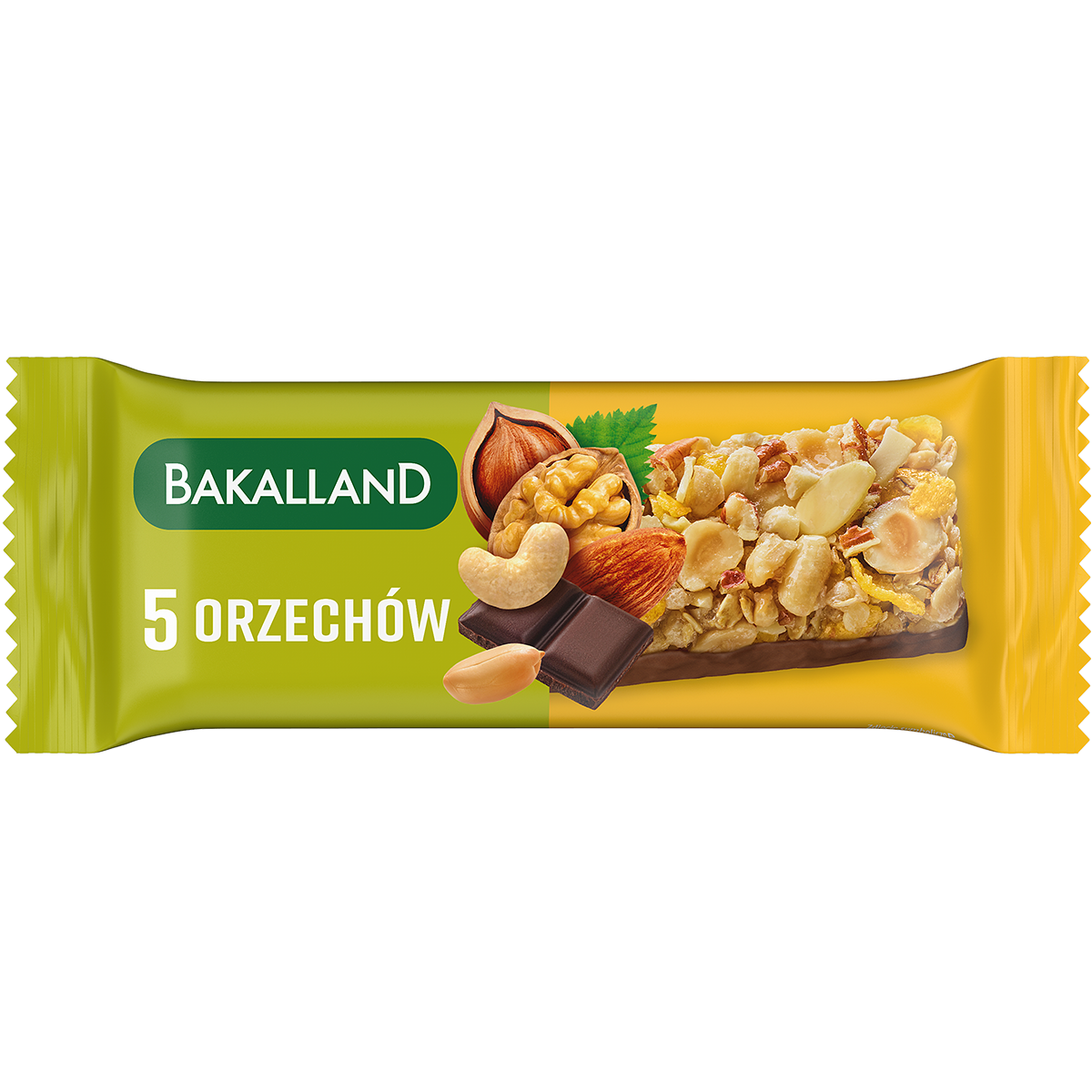 Bakalland Baton Zbożowy 5 Orzechów 40G