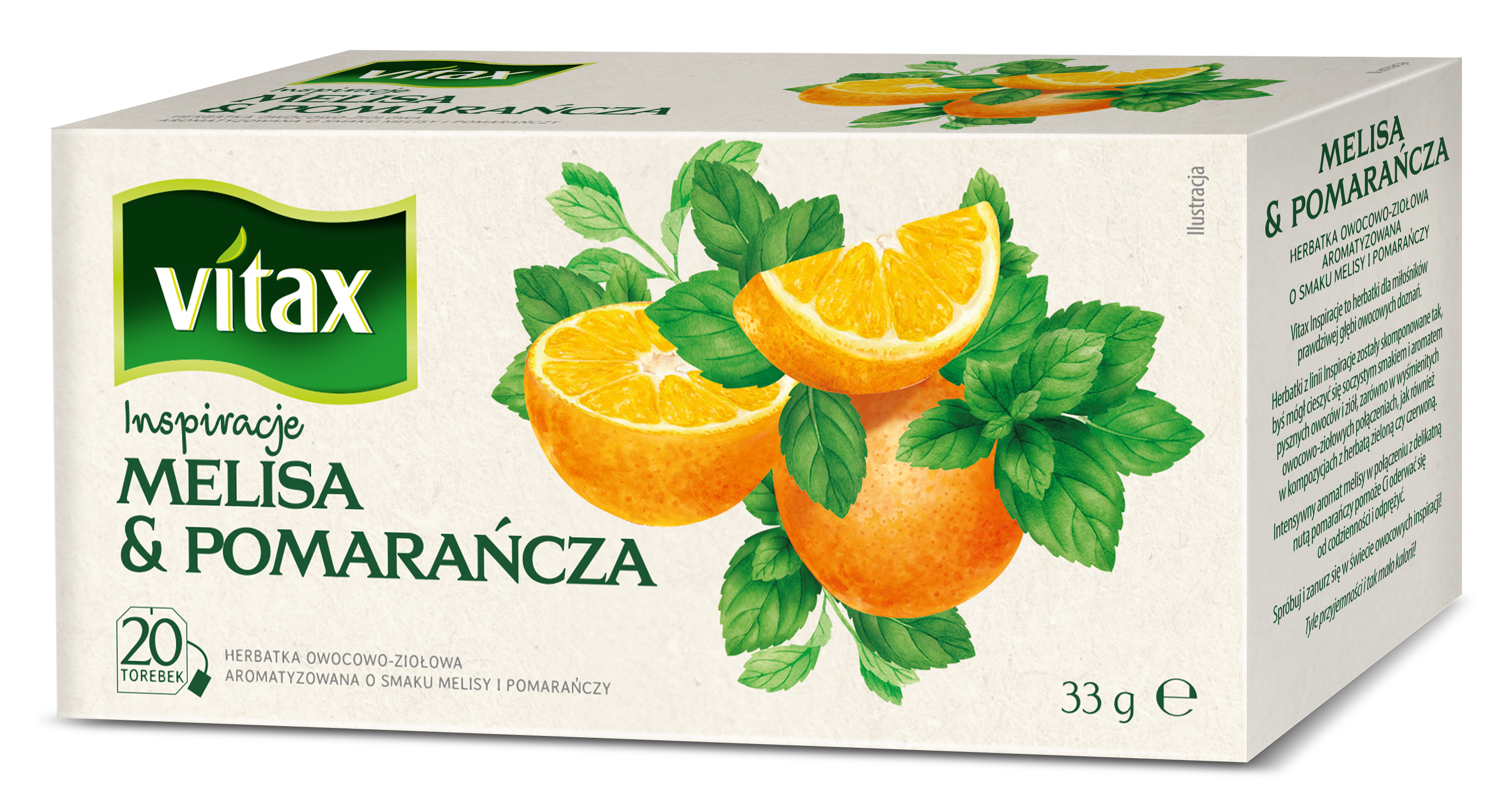 Herbata Vitax Inspiracje Melisa&Pomarańcza 20 Torebek X 1,65G