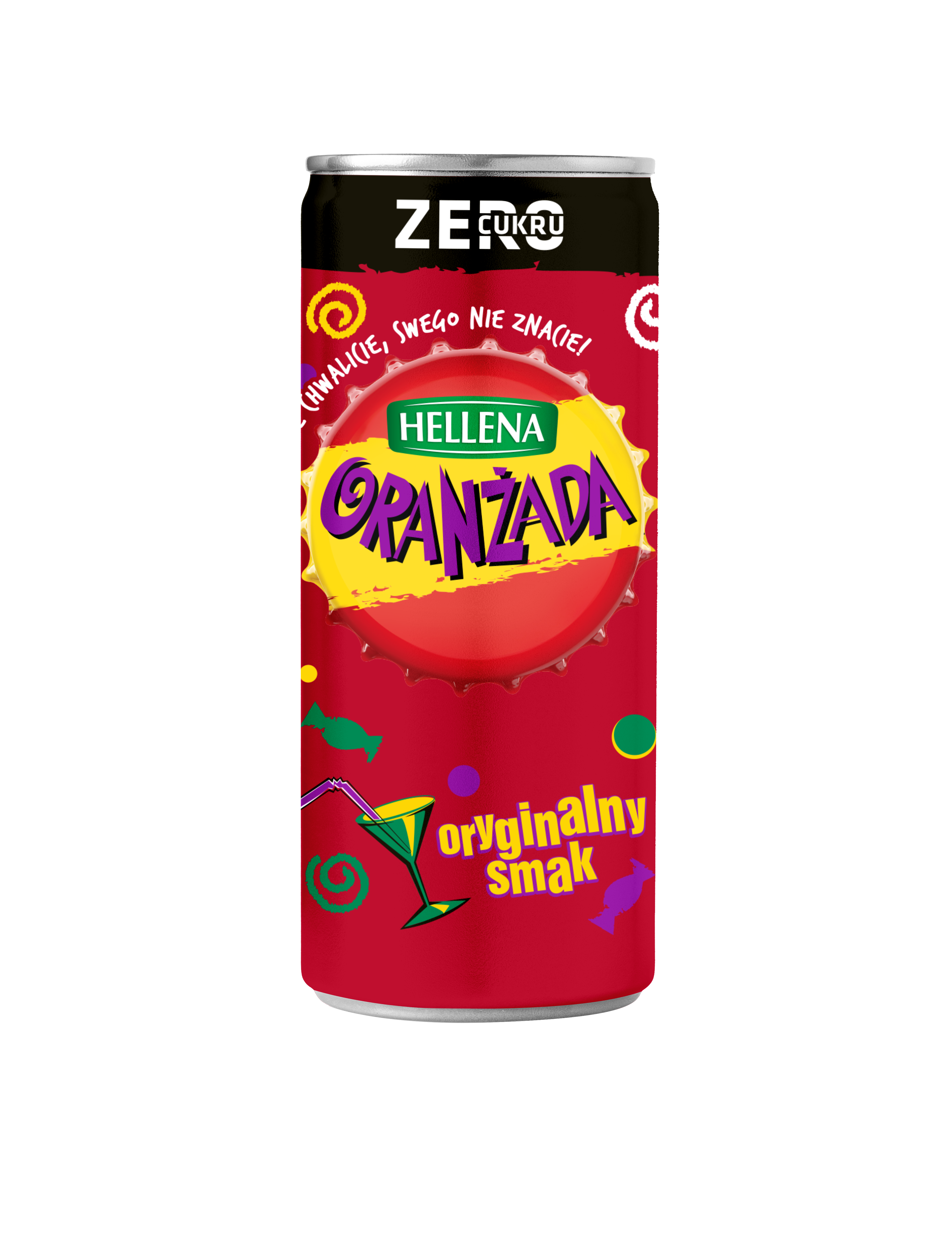 Hellena Oranżada Czerwona Zero Cukru W Puszce 330 Ml