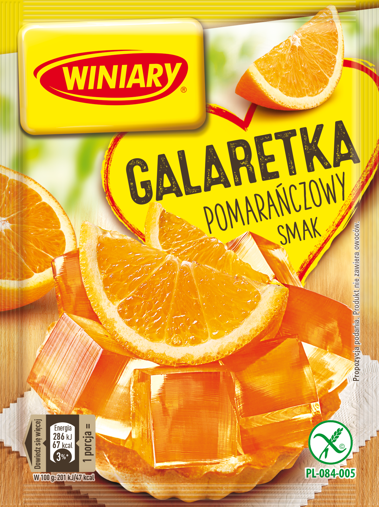 Winiary Galaretka Pomarańczowy Smak 71 G