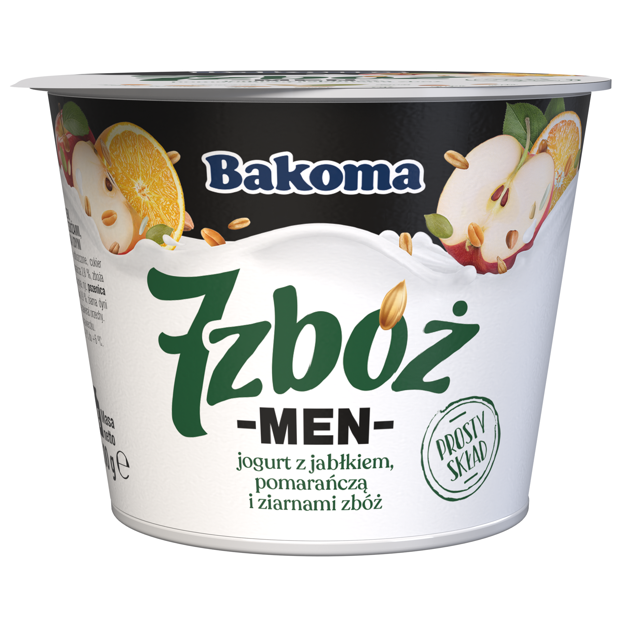 7 Zbóż Men Jogurt Z Jabłkiem, Pomarańczą I Ziarnami Zbóż 300G