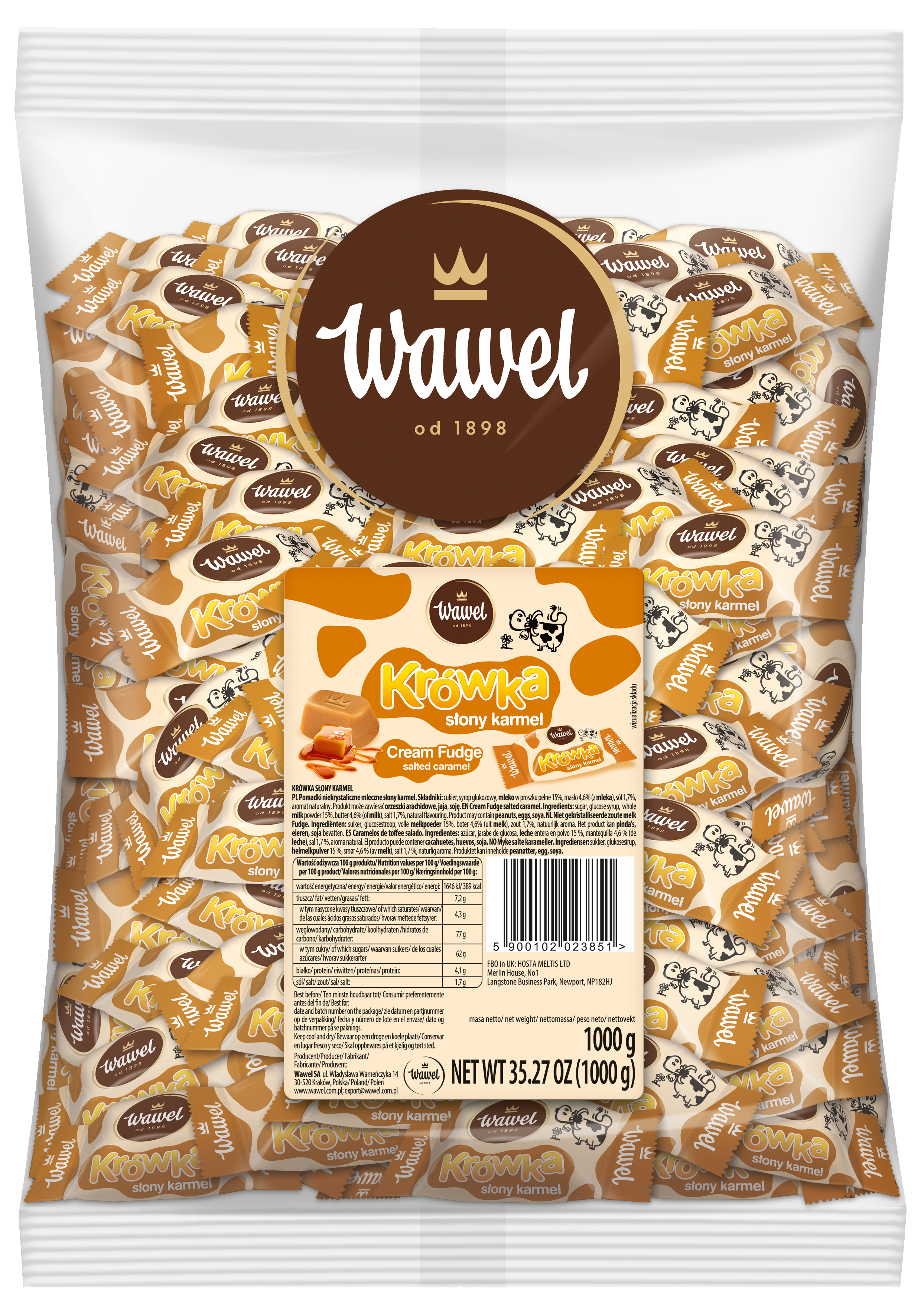 Wawel Krówka Słony - Karmel 1Kg