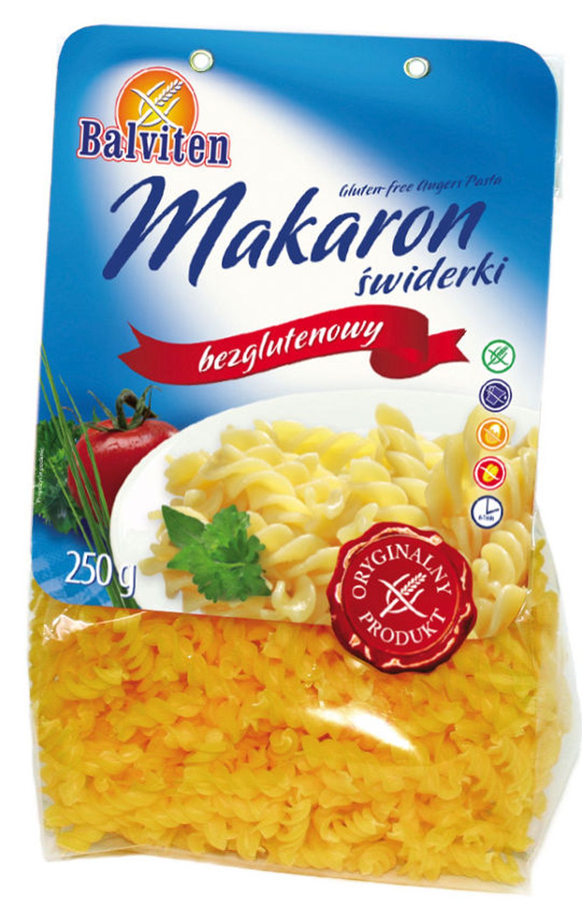 Balviten Makaron Świderka 250G. Produkt Bezglutenowy