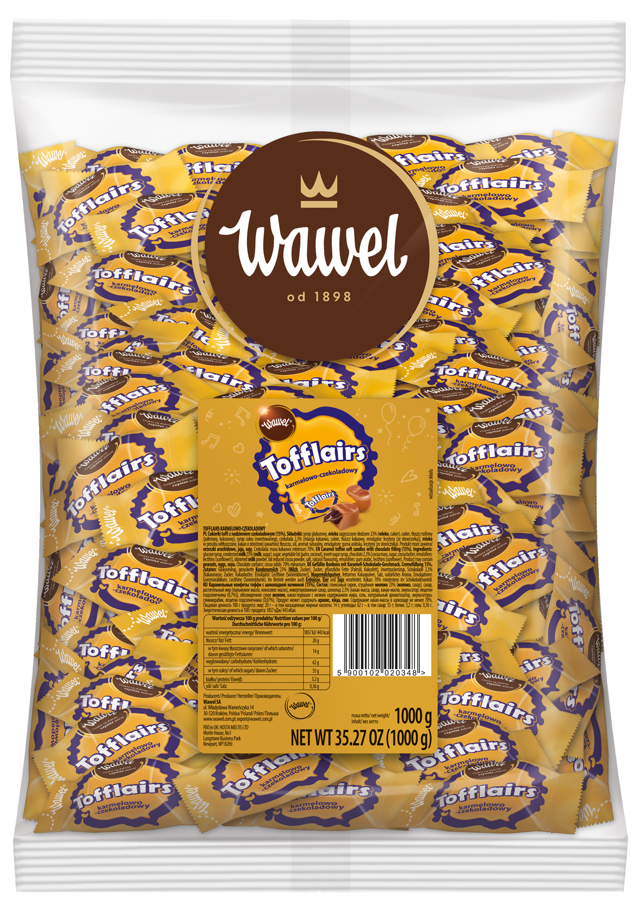 Wawel Tofflairs Karmelowo-Czekoladowy 1Kg