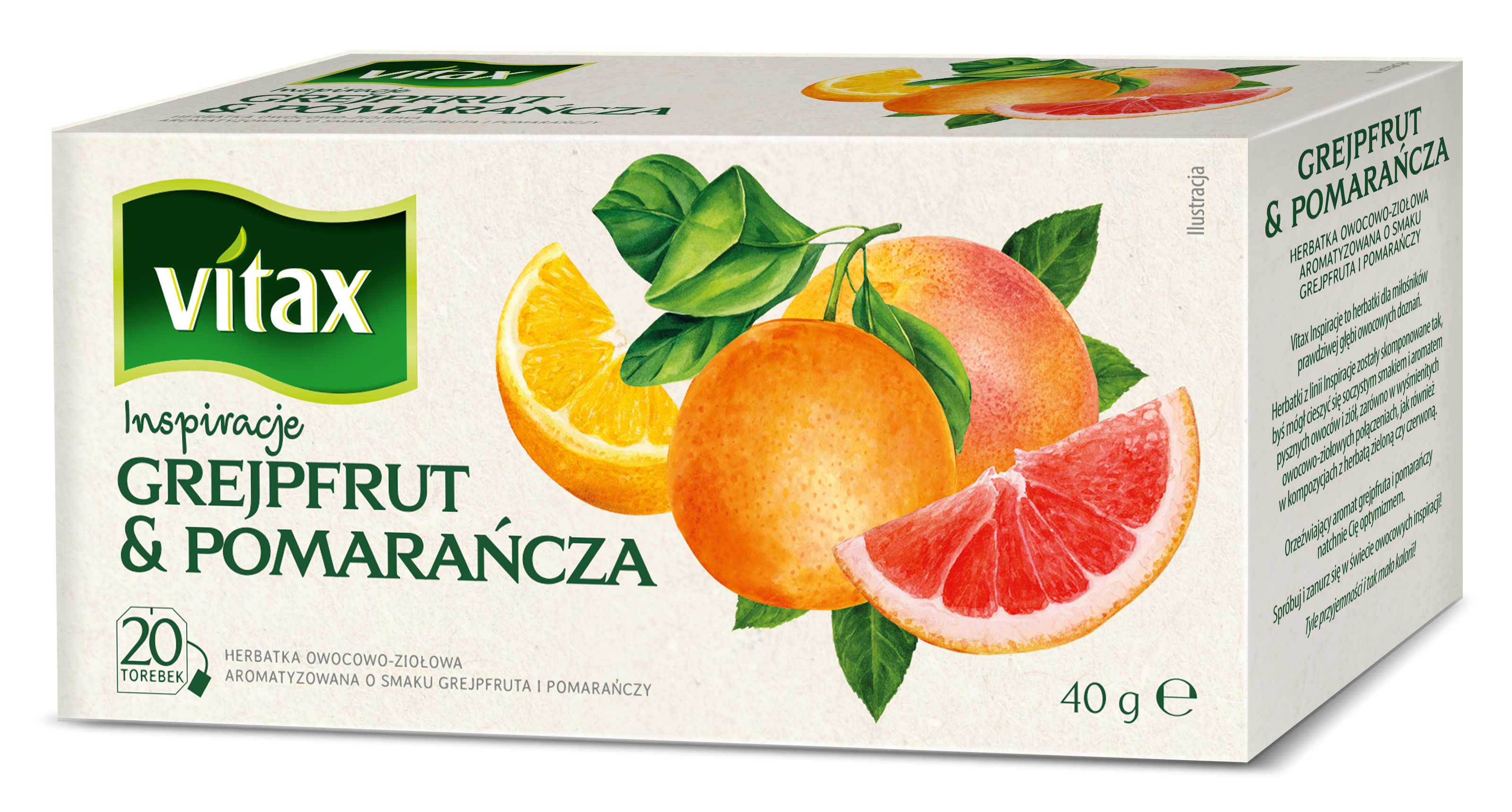 Herbata Vitax Inspiracje Grejpfrut & Pomarańcza 20S