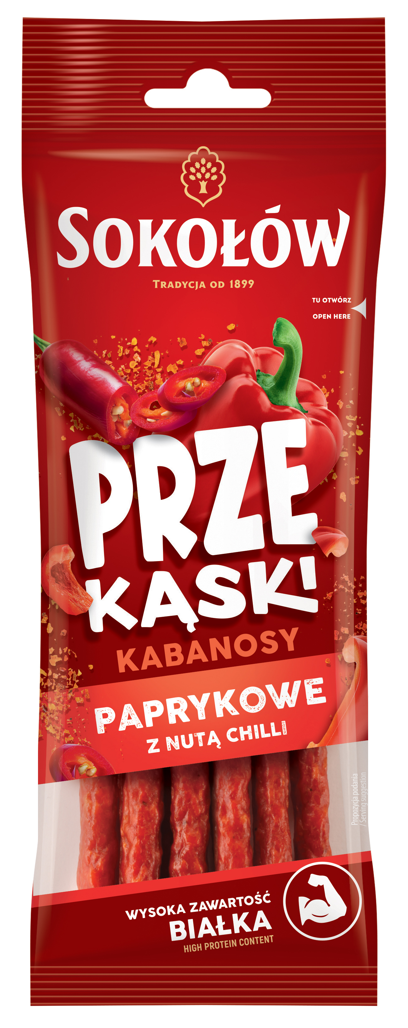 Kabanosy Paprykowe Z Nutą Chilli 80 G Sokołów