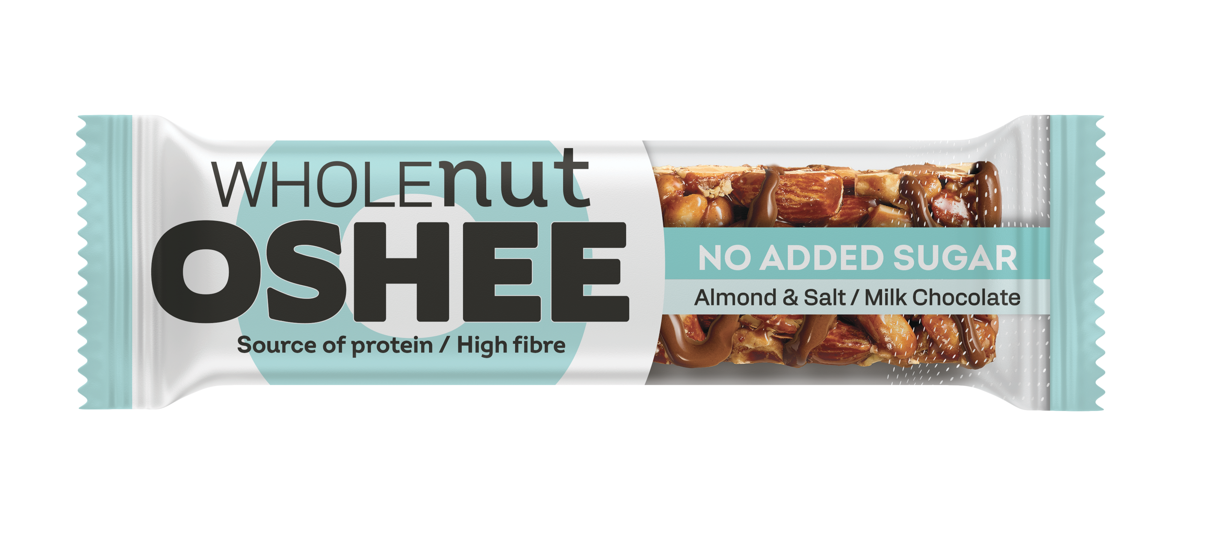 Oshee Wholenut Bar Nut & Salt Milk Chocolate 40G