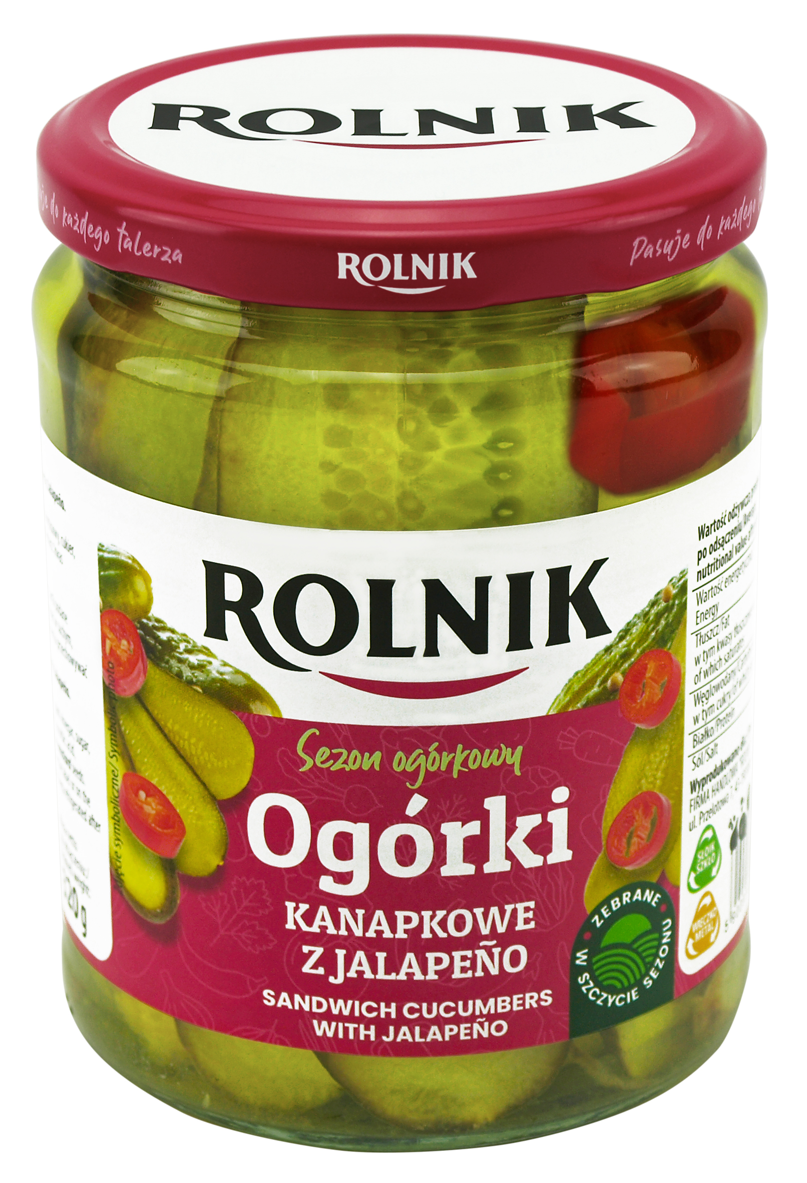 Rolnik Ogórki Kanapkowe Z Jalapeño 510G