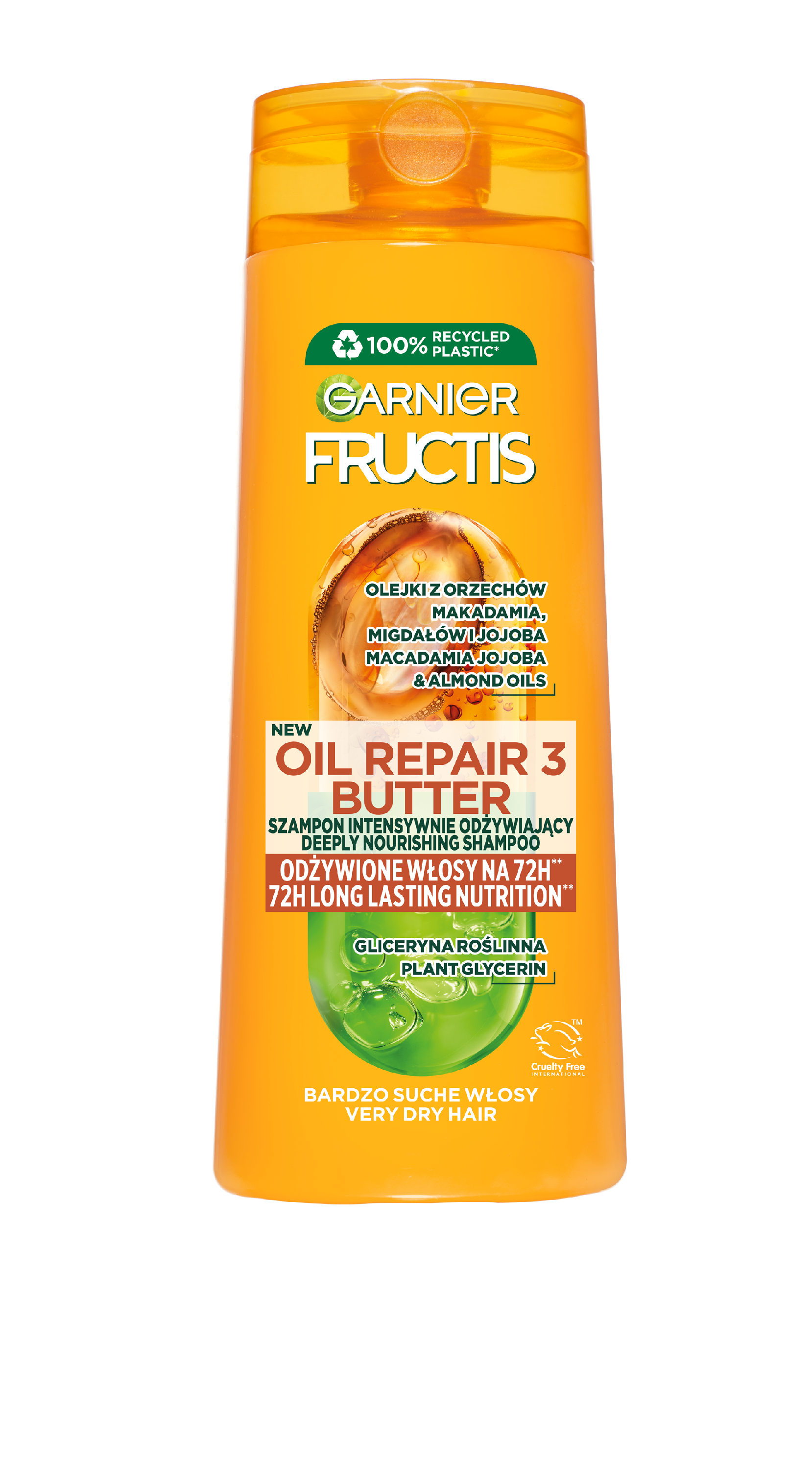 Garnier Fructis Oil Repair 3 Butter Szampon Wzmacniający Do Włosów Bardzo Suchych I Zniszczonych 400 Ml