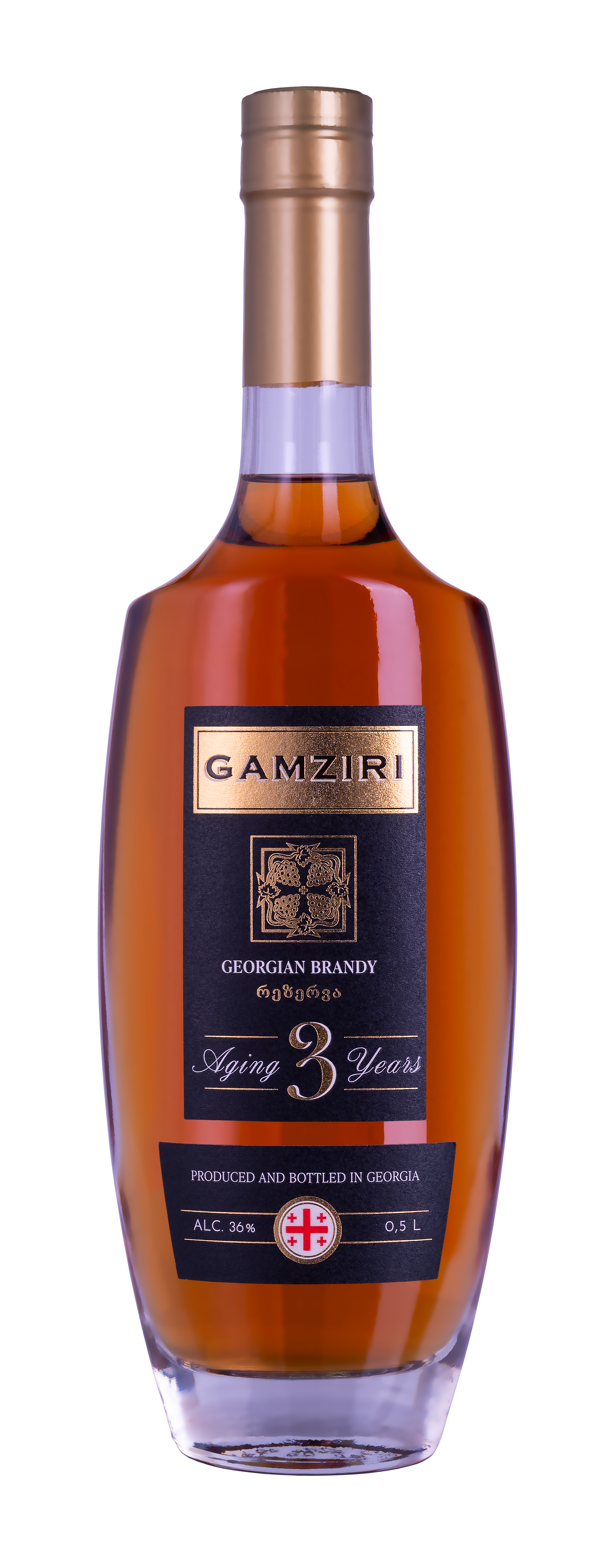 Gamziri Brandy Aging 3 Years 36%, Brandy 500 Ml