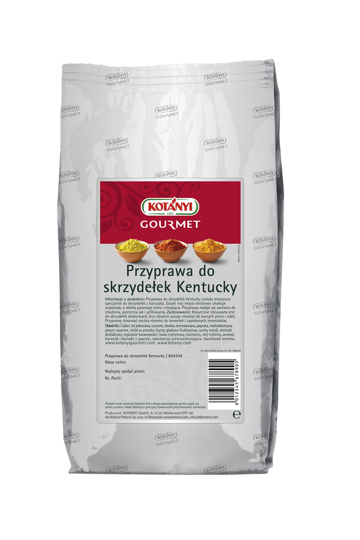 Kotanyi Przyprawa Do Skrzydełek Kentucky 1000G