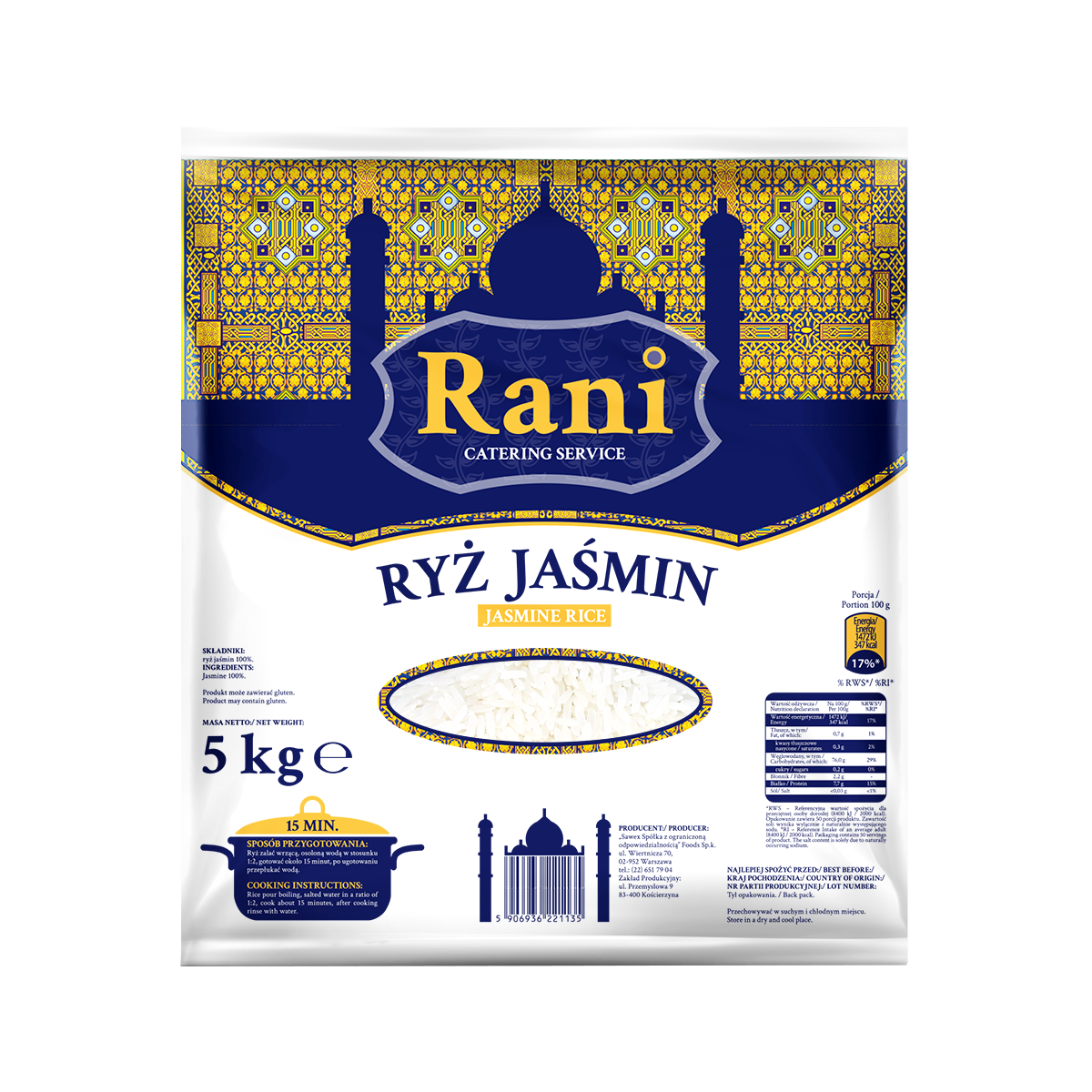 Rani Ryż Jaśminowy 5Kg