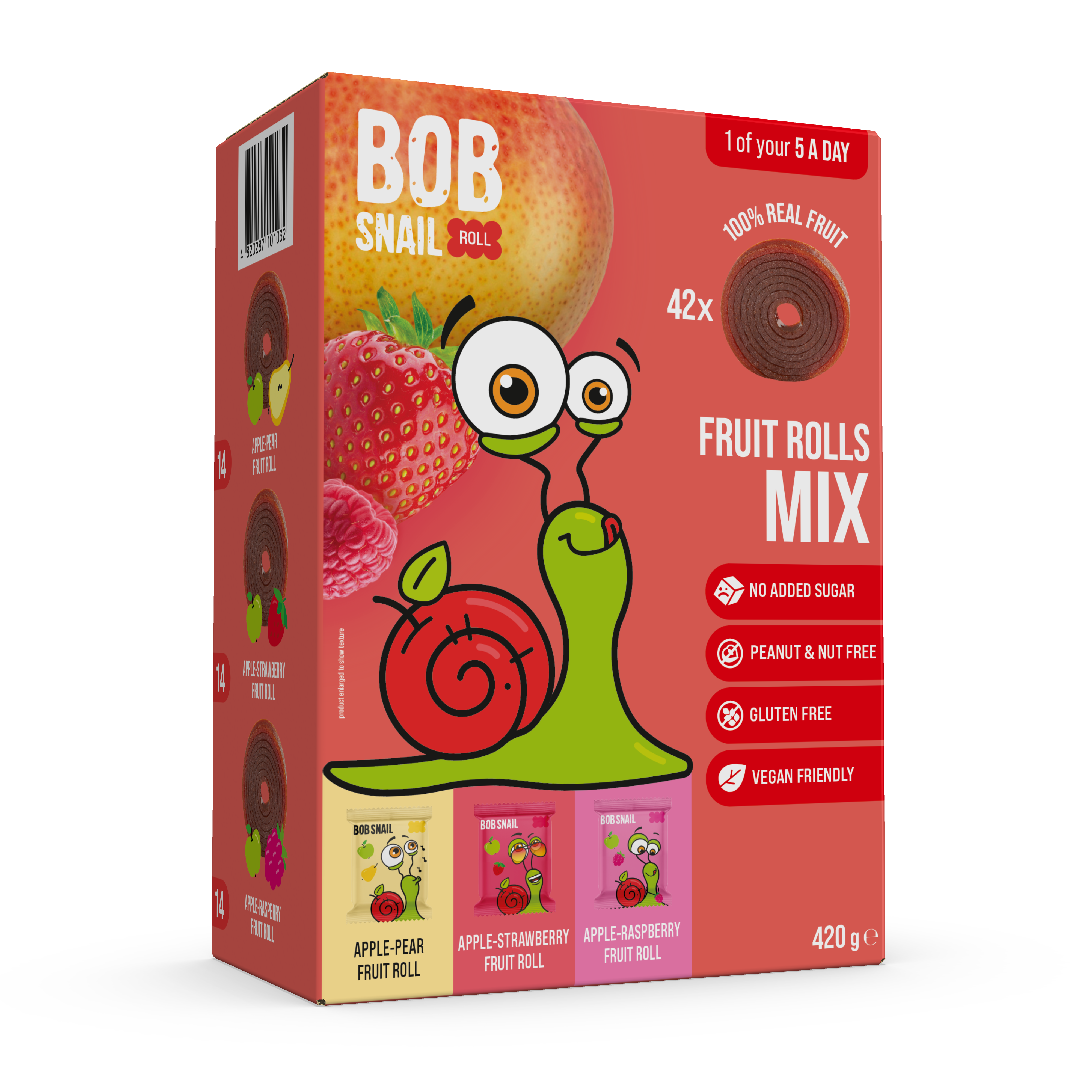 Bob Snail Fruit Rolls Mix 420G