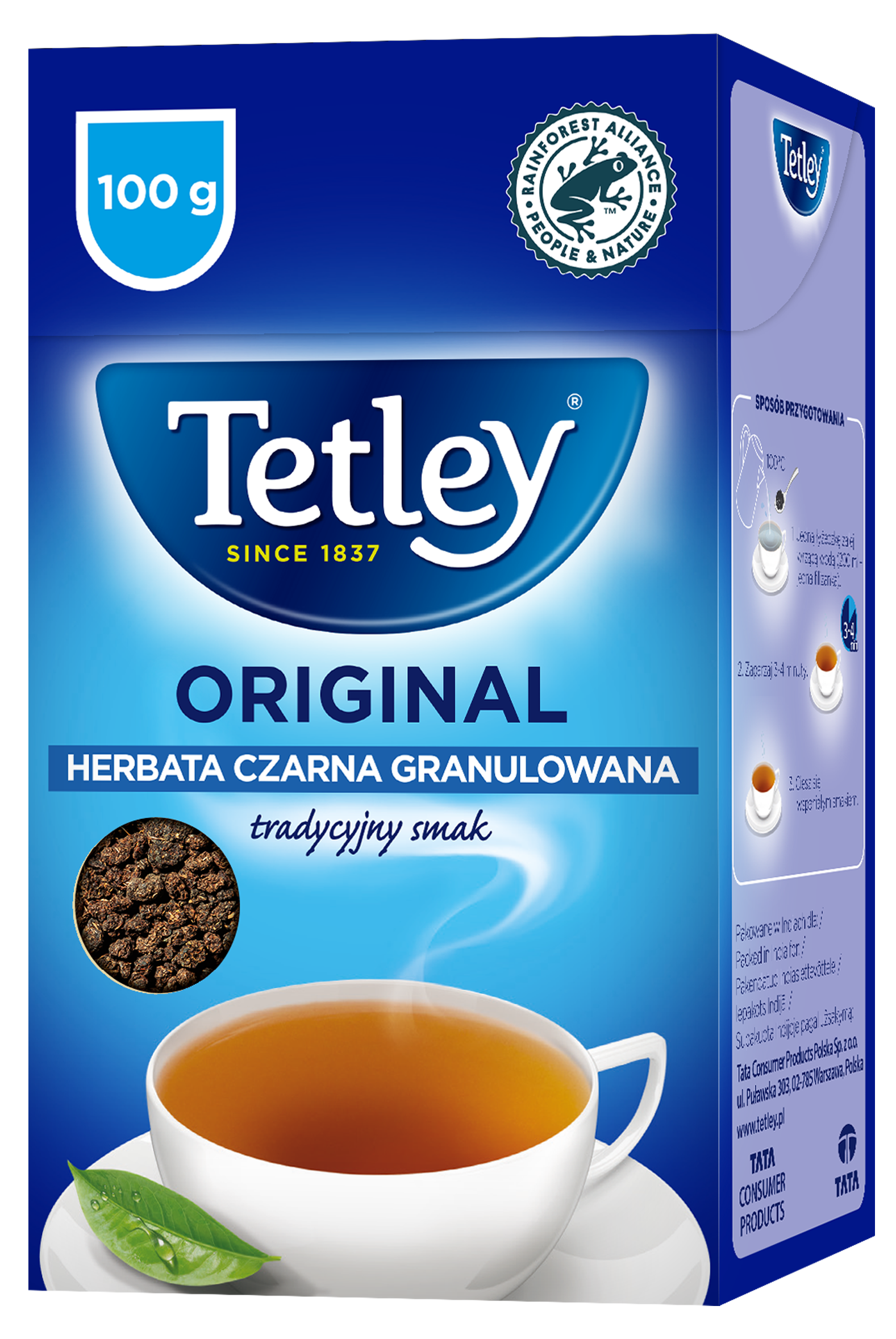 Herbata Tetley Original Czarna Granulowana 100G